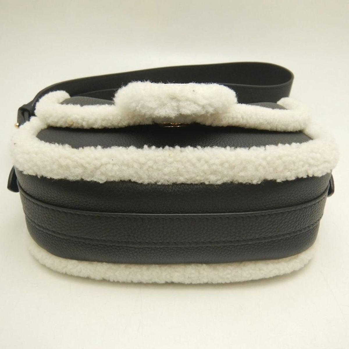 Louis Vuitton Noir White Wool Leather Shoulder Bag (Pre-Owned)
