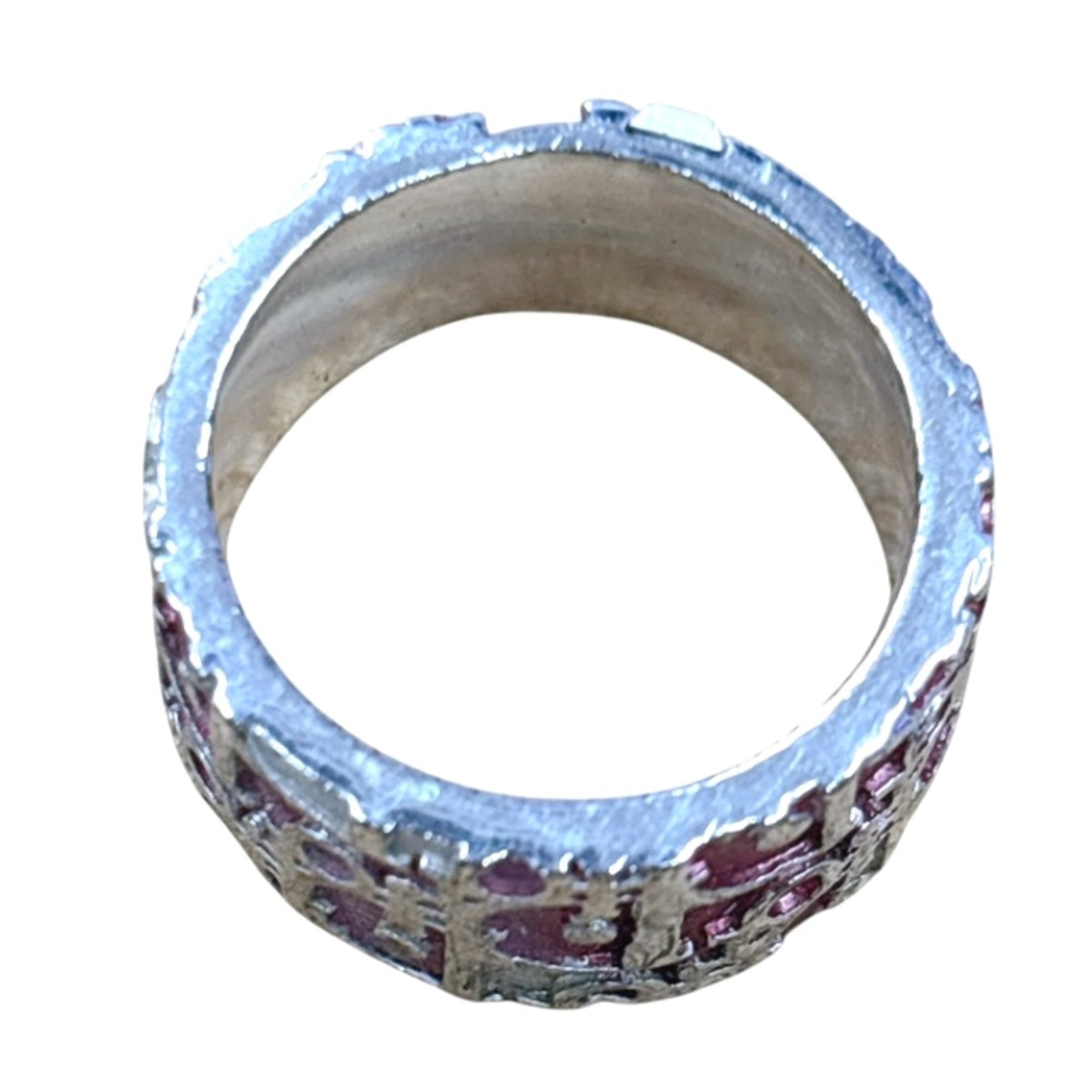 Christian Dior Red Color Band Ring (Pre-Owned)