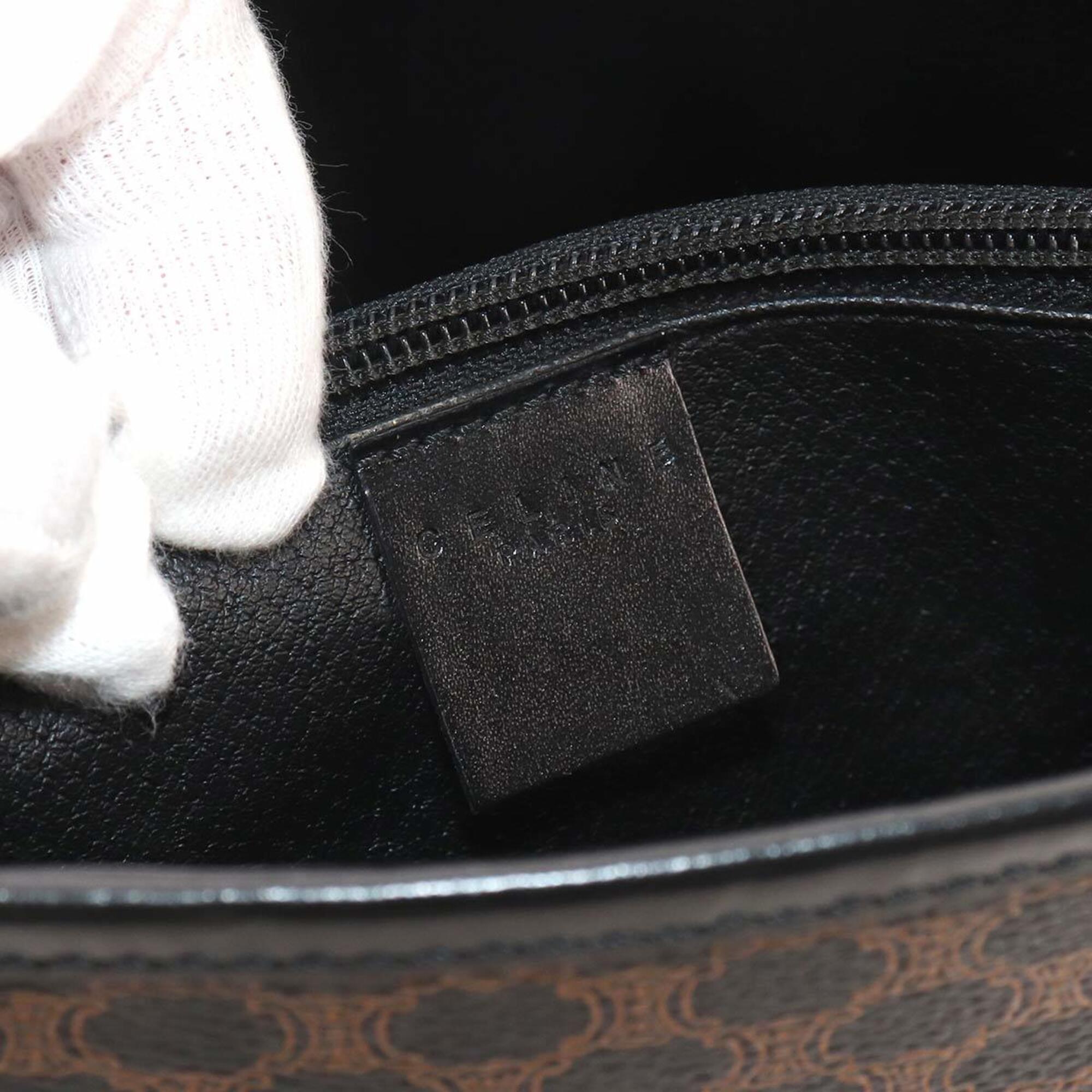 Celine Black Brown Leather Pvc Handbag Tote Bag (Pre-Owned)
