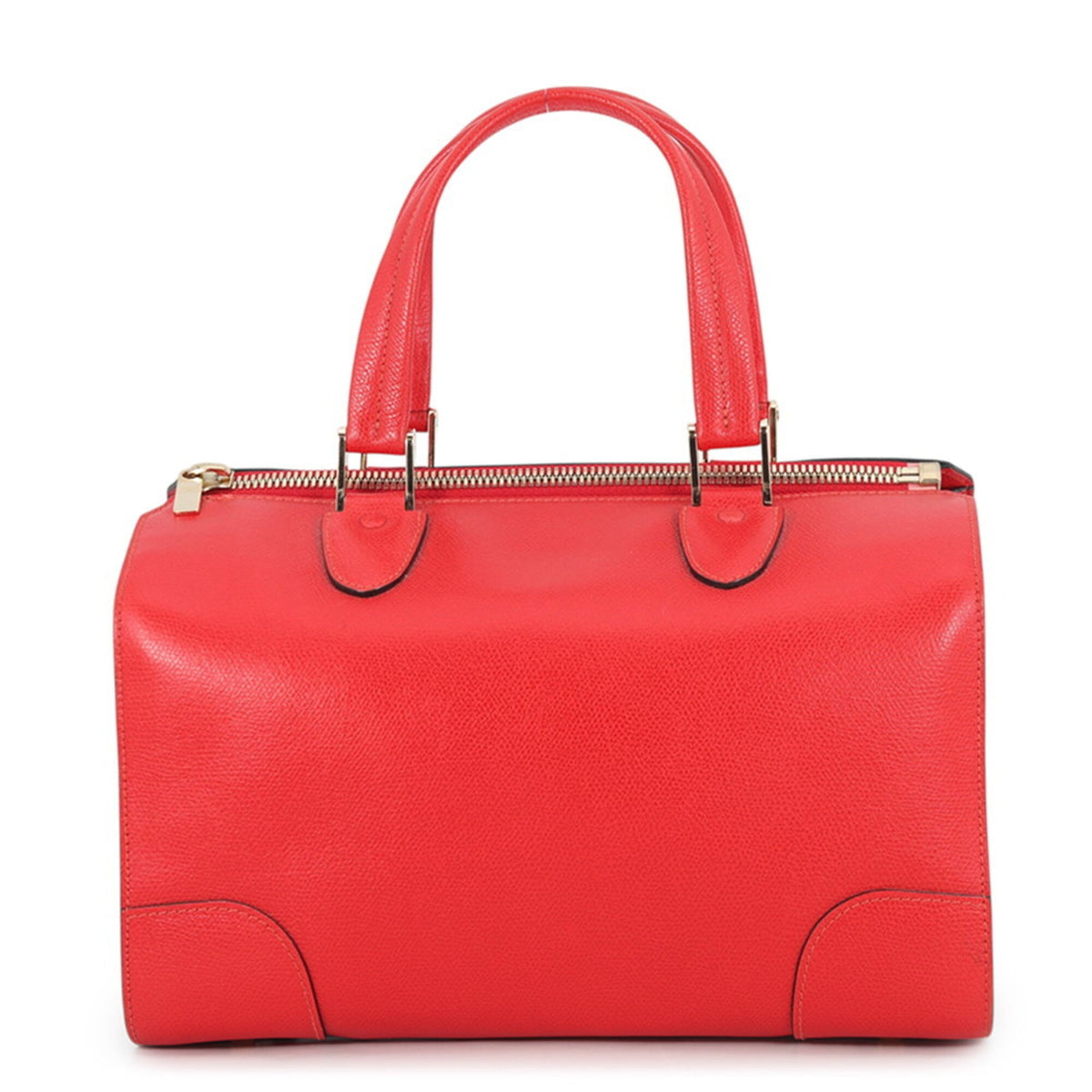 Valextra Red Color Leather Handbag (Pre-Owned)