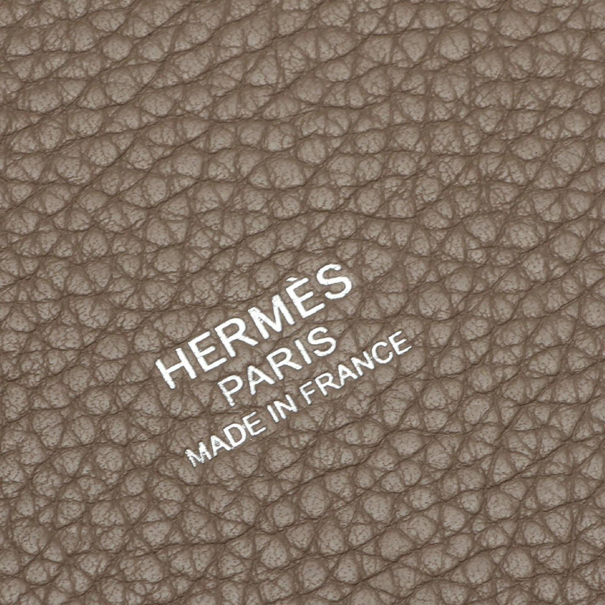 Hermes Picotin Gray Taurillon Clemence Leather Handbag (Pre-Owned)