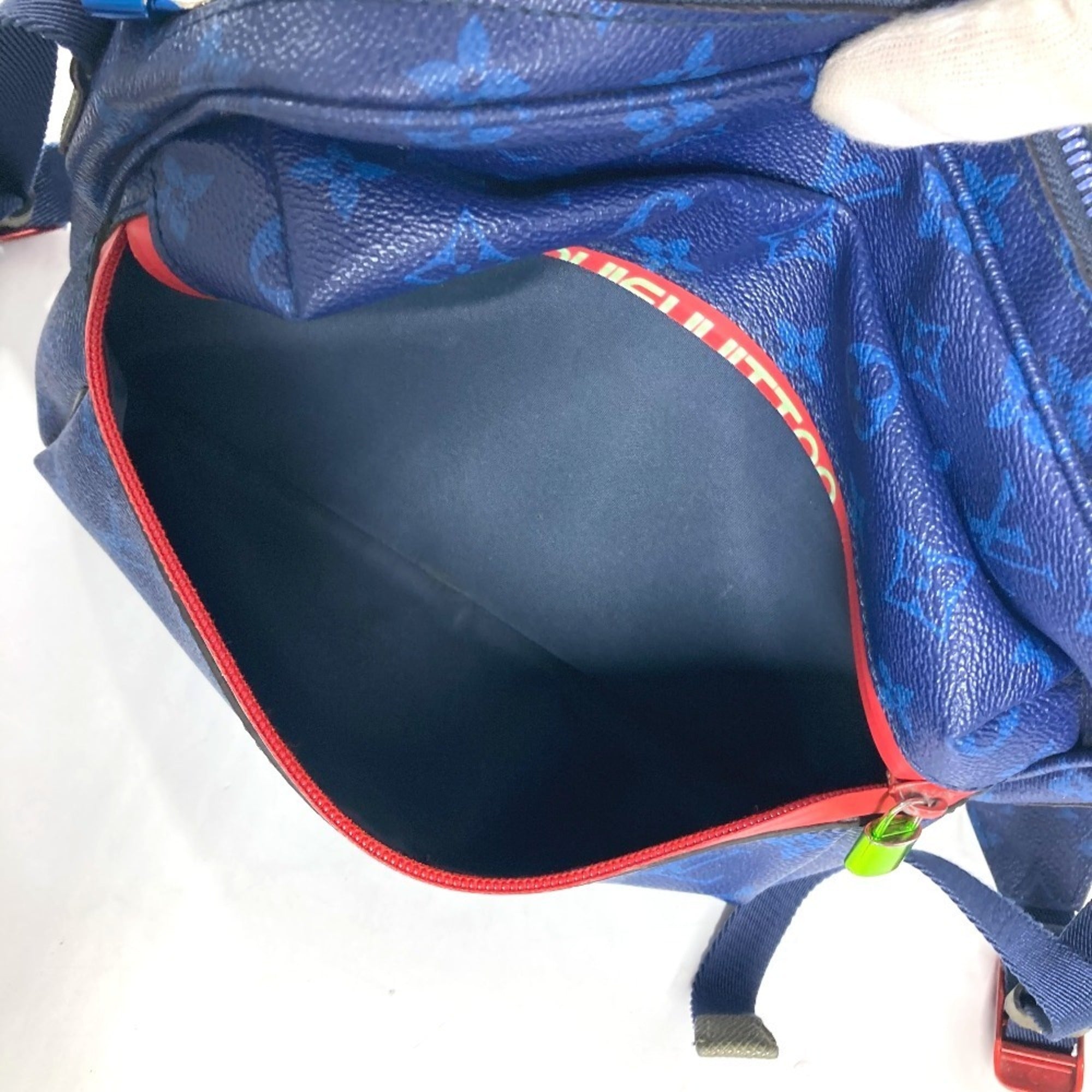 Louis Vuitton Blue Green Red Color Monogram Canvas Shoulder Bag (Pre-Owned)