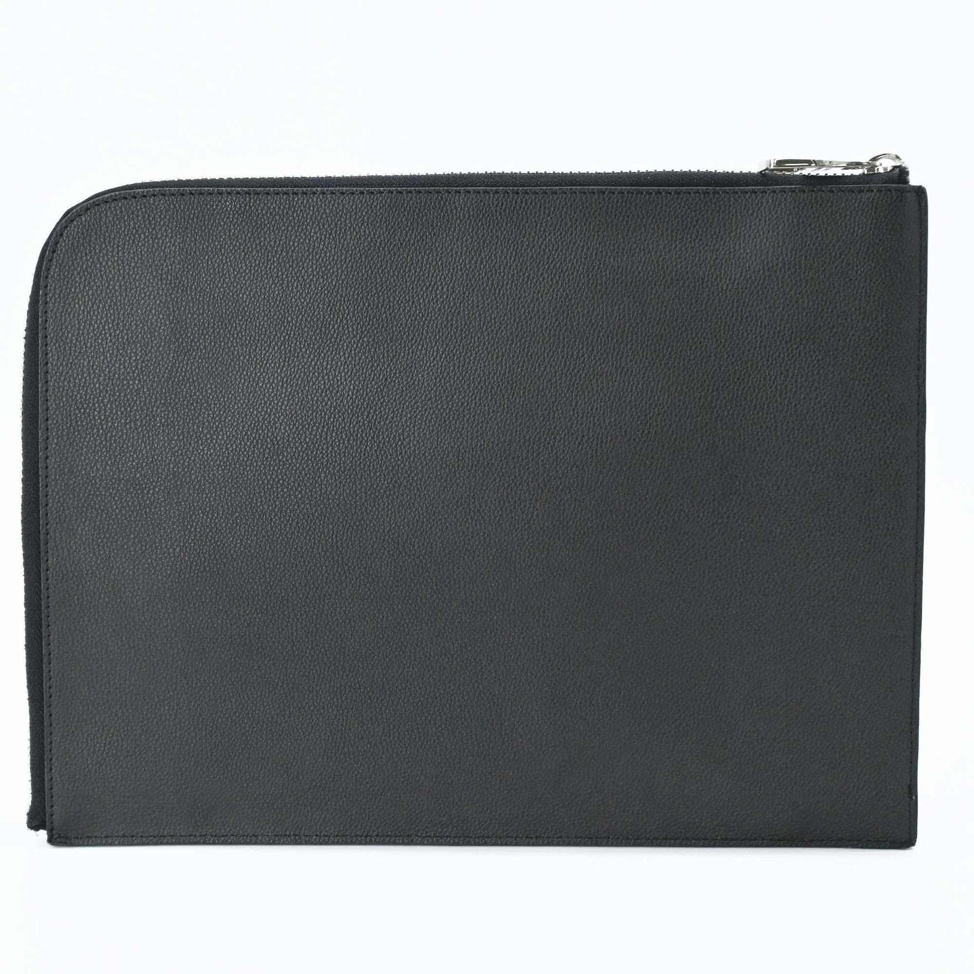 Louis Vuitton Black Leather Clutch Bag Pochette (Pre-Owned)