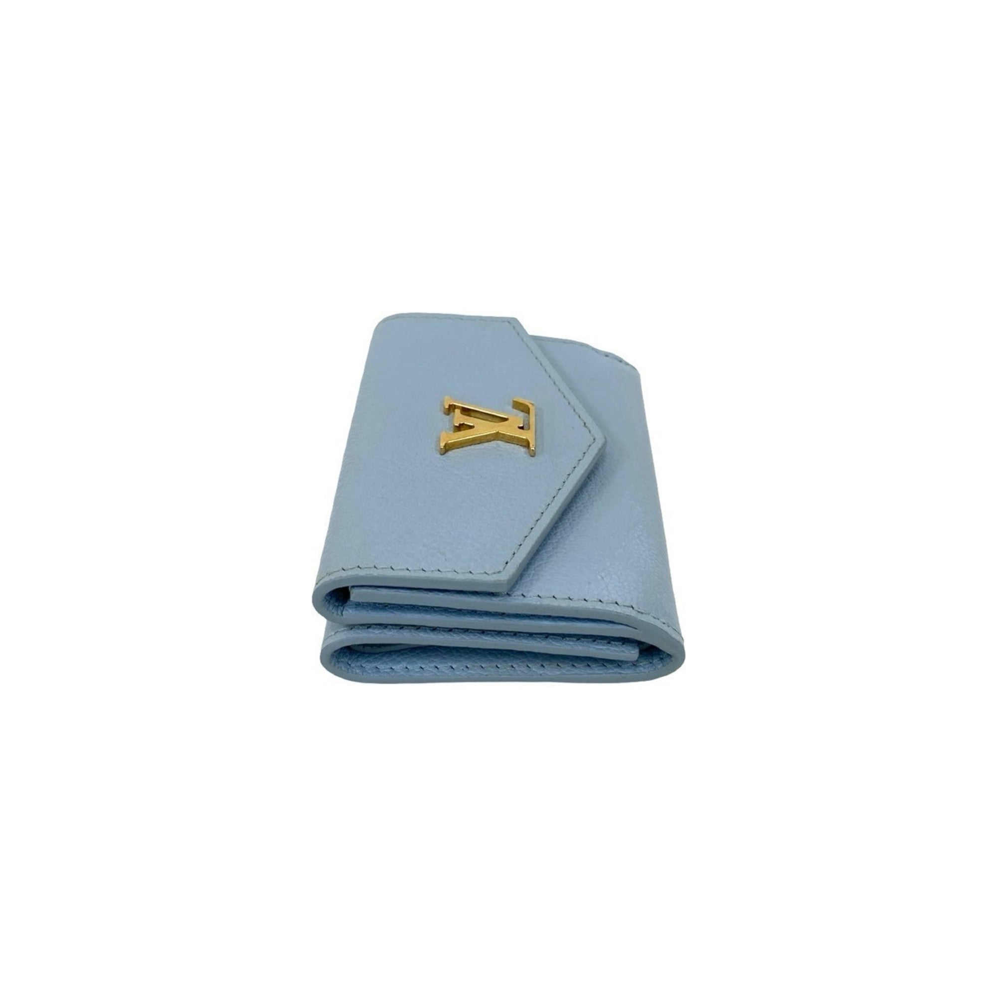 Louis Vuitton Blue Leather Wallet (Tri-Fold) (Pre-Owned)