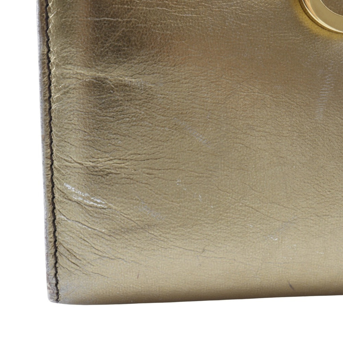 Salvatore Ferragamo Gold Leather Shoulder Bag (Pre-Owned)