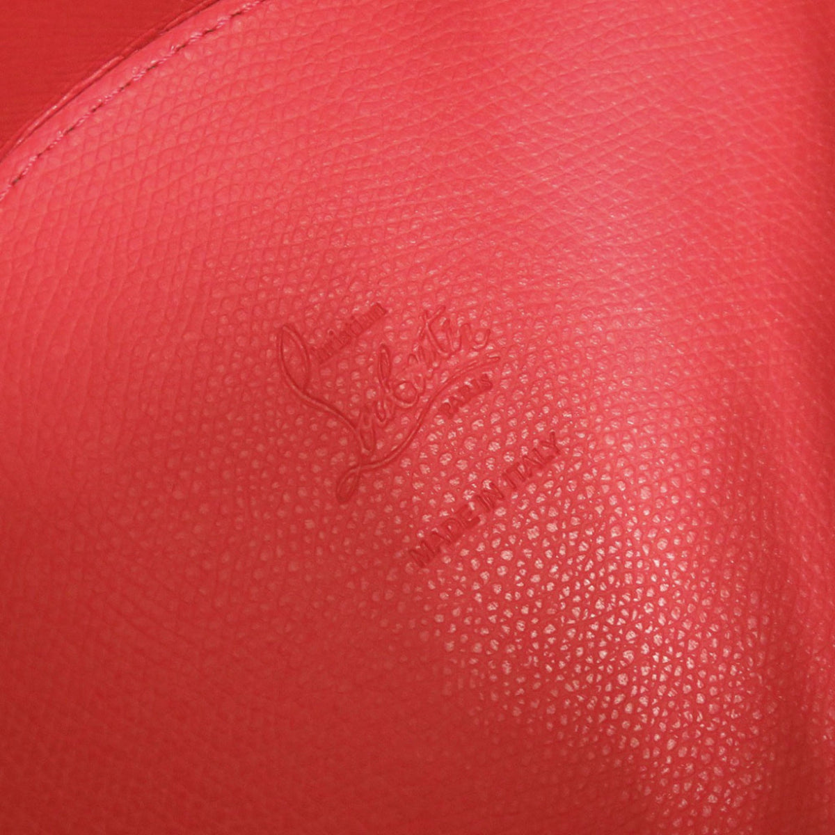 Christian Louboutin Red Color Leather Shoulder Bag (Pre-Owned)