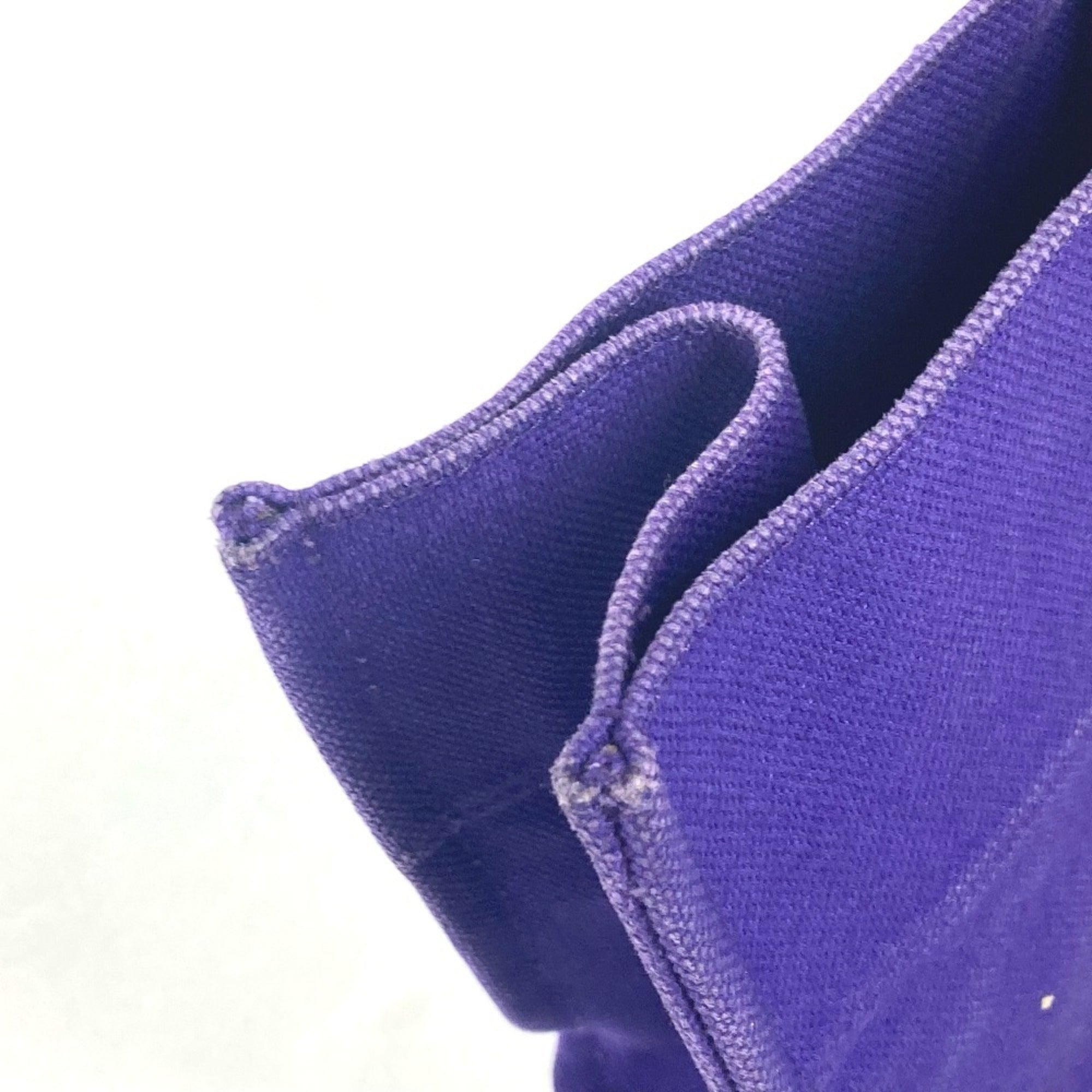 Hermes Purple Canvas Shoulder Bag Tote Bag (Pre-Owned)