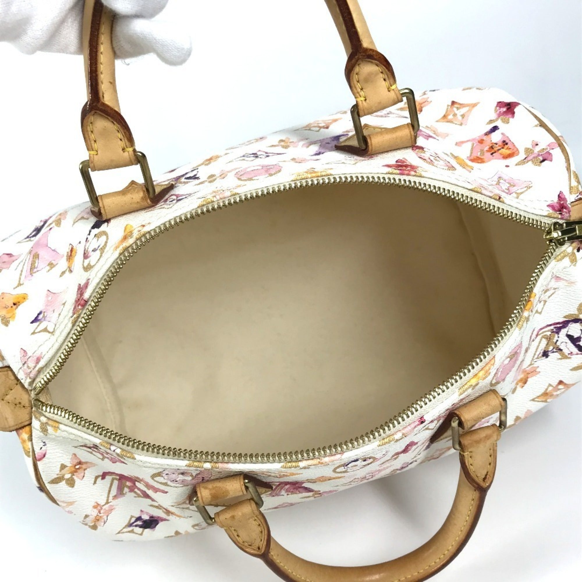 Louis Vuitton Monogram Watercolor Pink White Boston Bag Handbag (Pre-Owned)