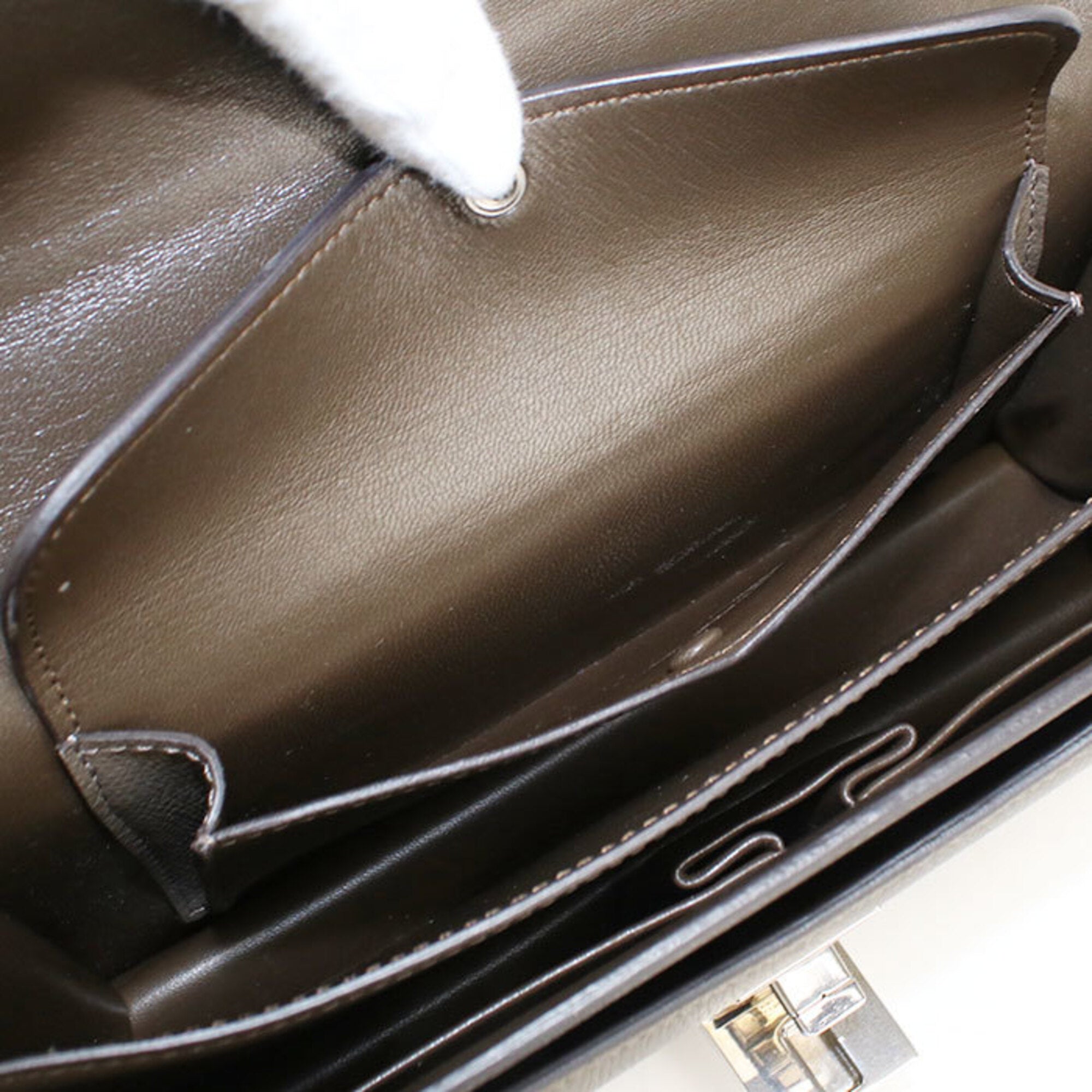 Celine Gray Leather Shoulder Bag (Pre-Owned)