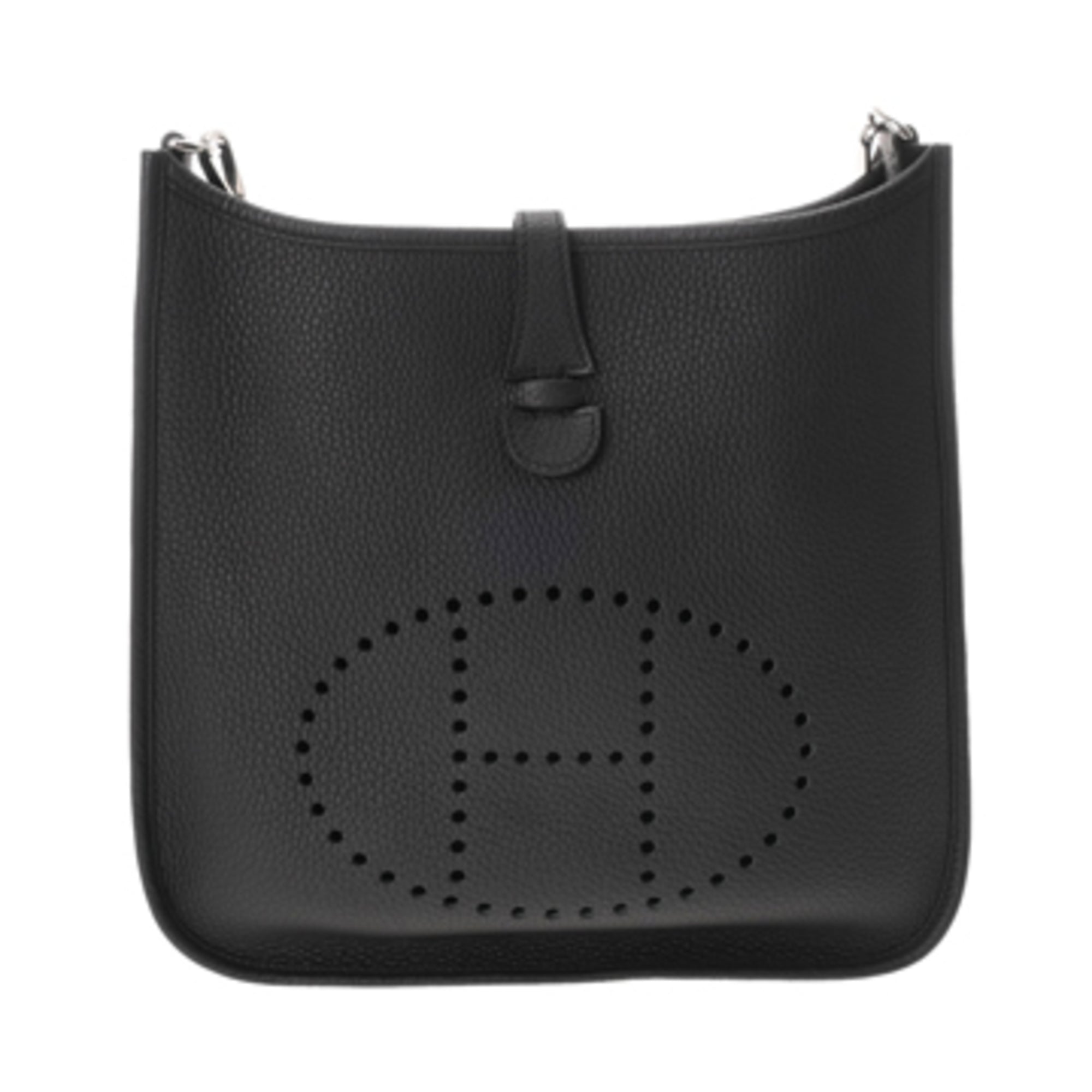 Hermes Black Taurillon Clemence Leather Shoulder Bag (Pre-Owned)