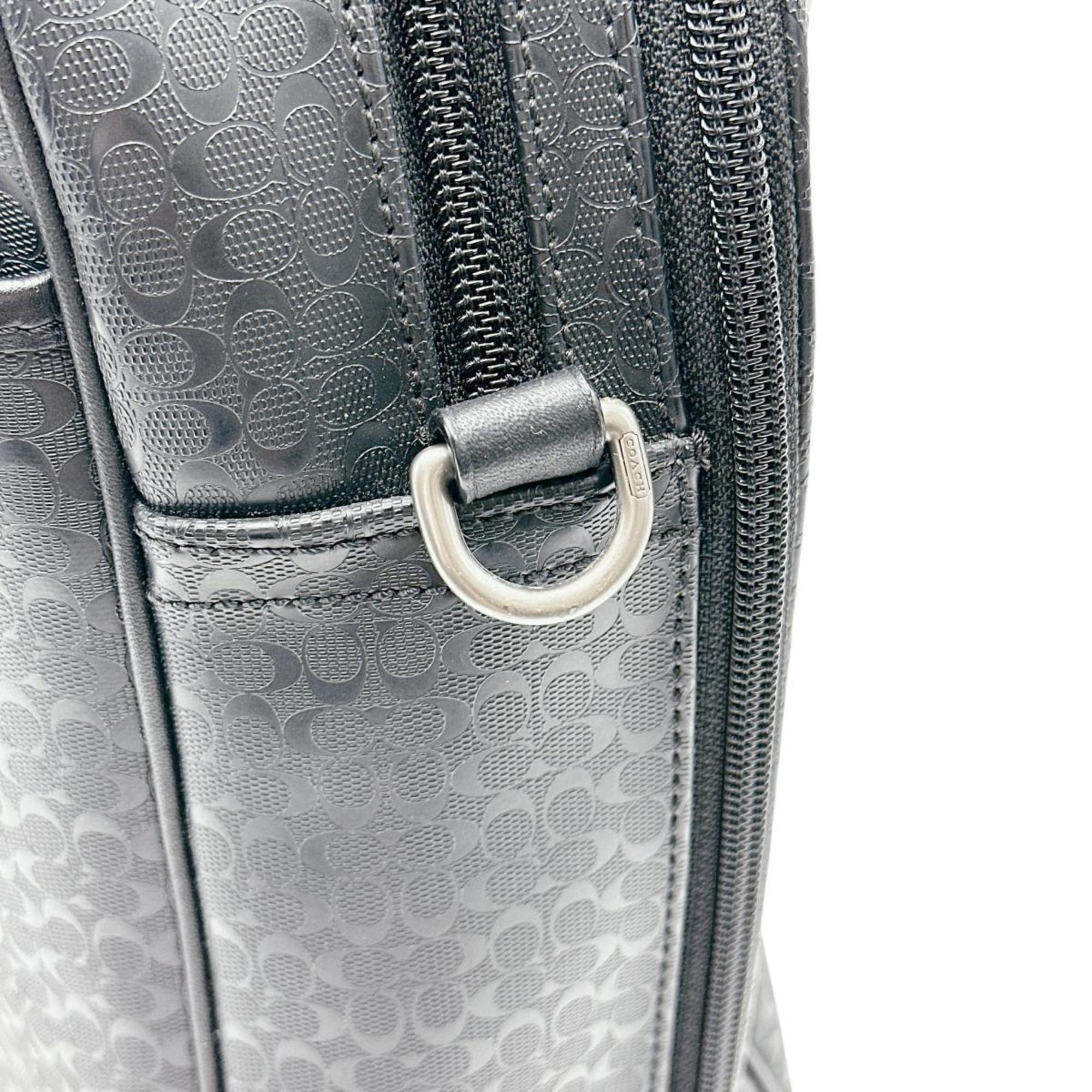 Coach Black Pvc Briefcase (Pre-Owned)
