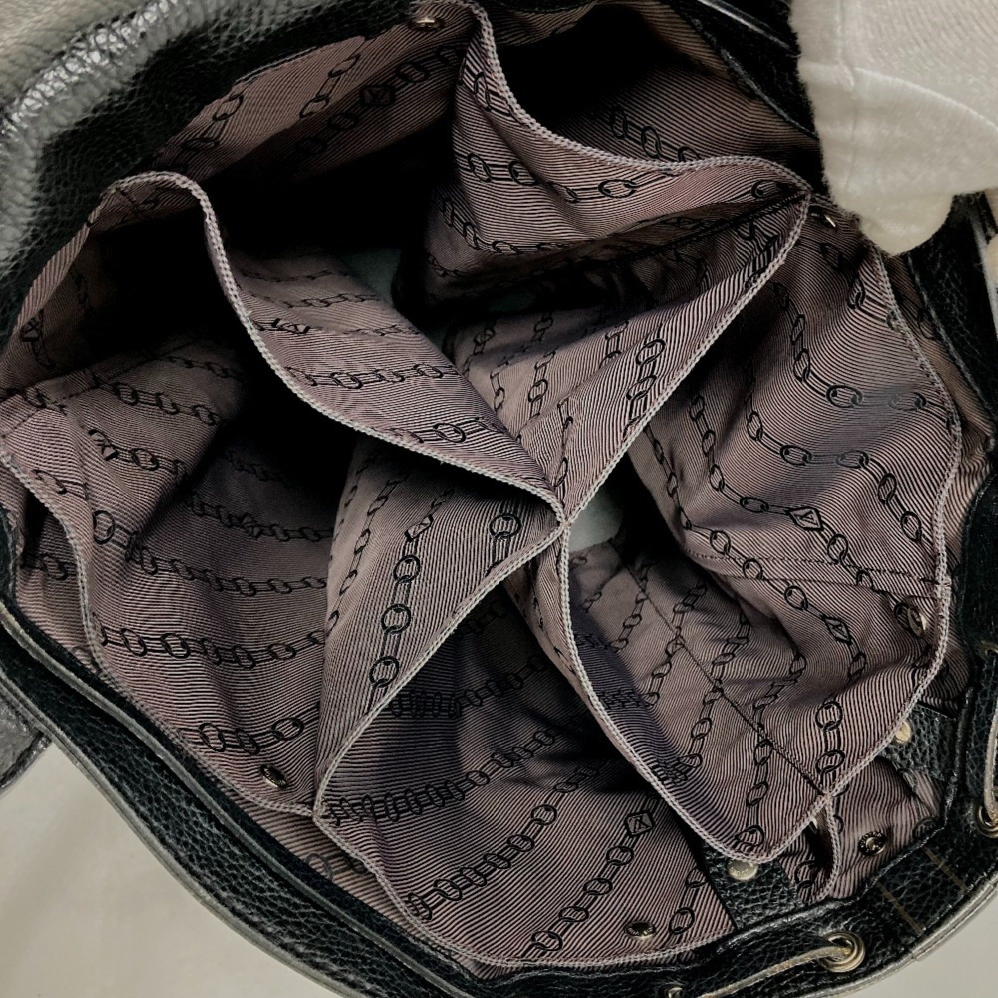 Louis Vuitton Black Noir Leather Tote Bag (Pre-Owned)