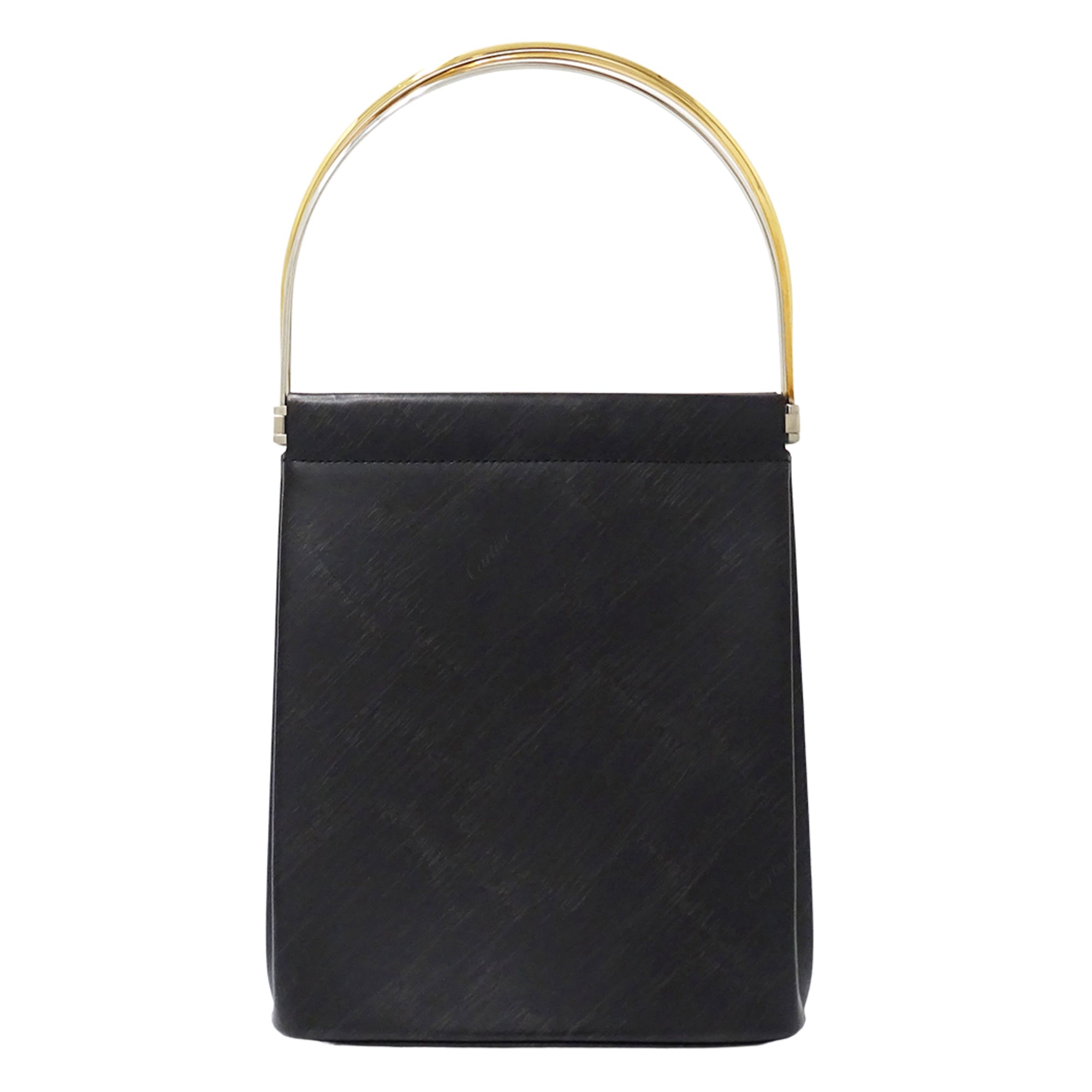 Cartier Black Leather Handbag (Pre-Owned)