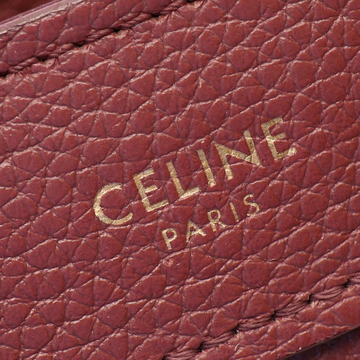 Celine Bordeaux Leather Handbag (Pre-Owned)