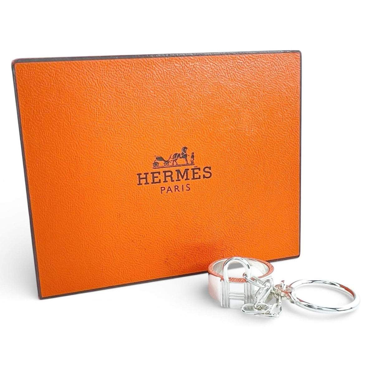 Hermes Silver Silver 925 Band Ring (Pre-Owned)