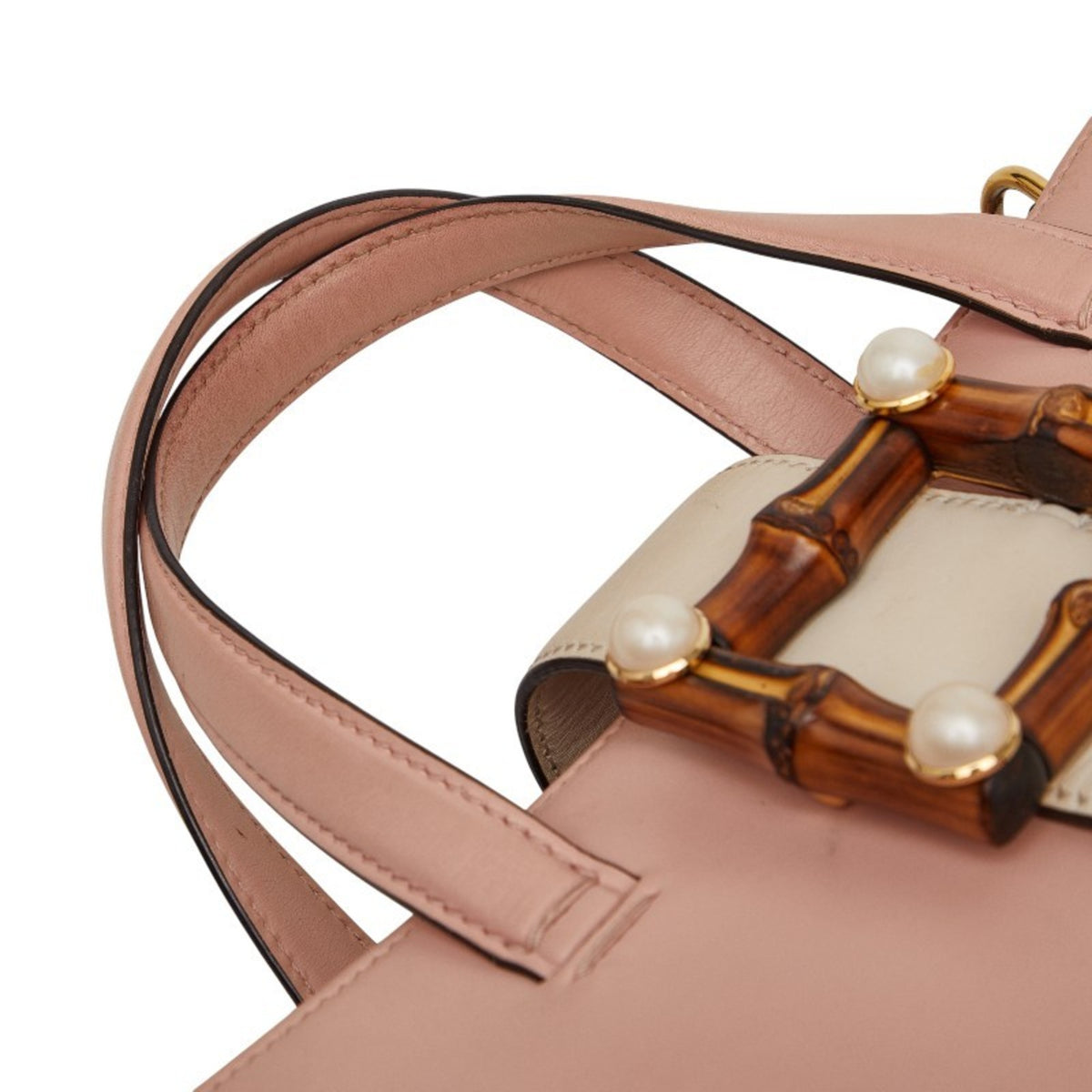 Gucci Ivory Pink Leather Handbag Shoulder Bag (Pre-Owned)