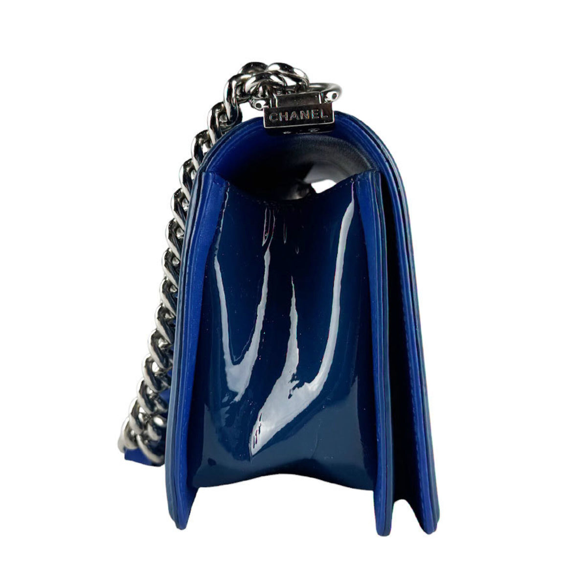 Chanel Navy Patent Leather Shoulder Bag (Pre-Owned)