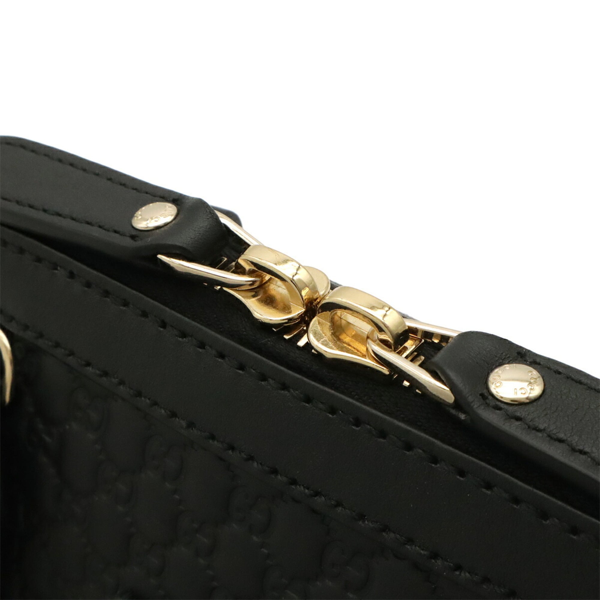 Gucci Black Leather Handbag Shoulder Bag (Pre-Owned)
