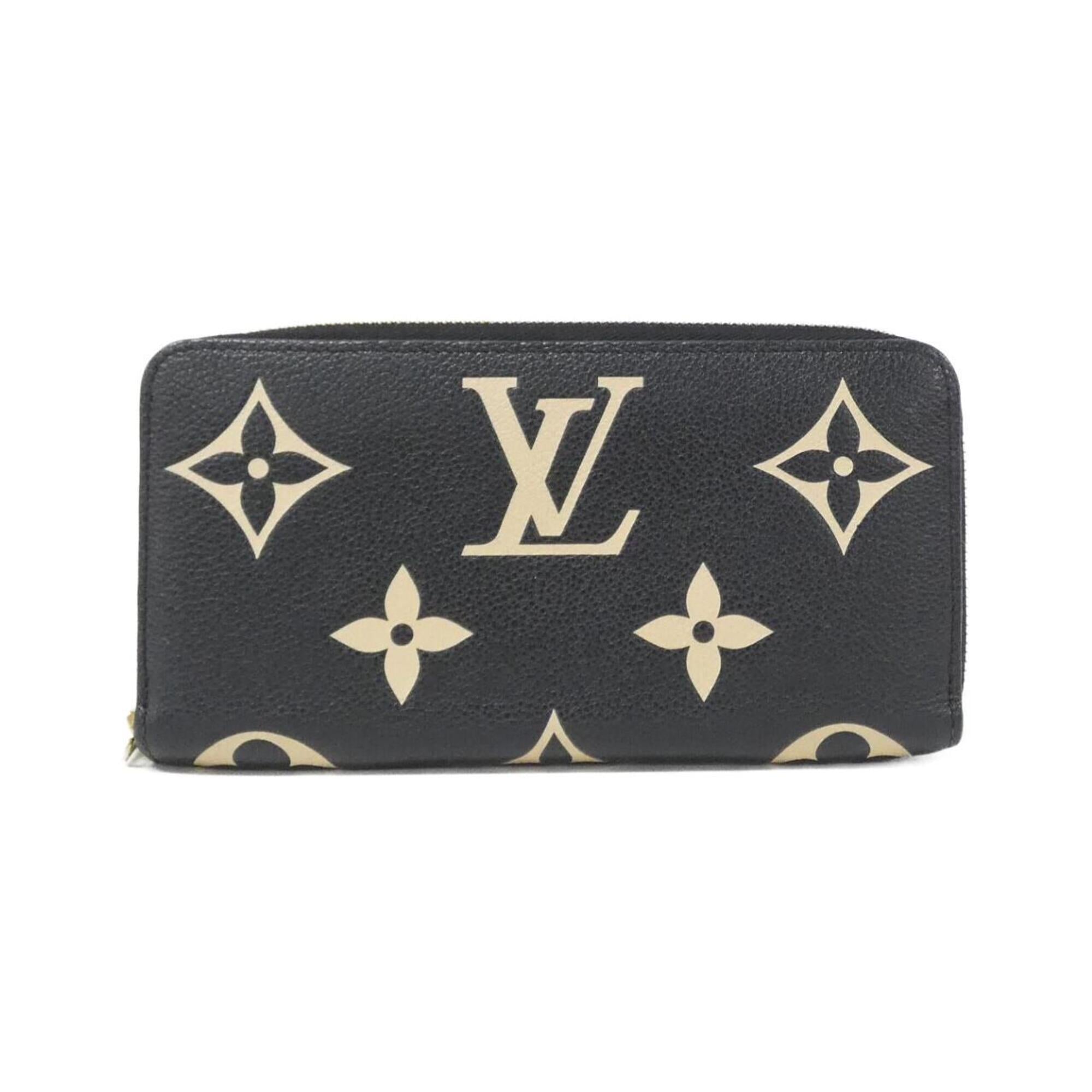 Louis Vuitton Monogram Empreinte Beige Bicolor Black Monogram Empreinte Long Wallet (Bi-Fold) (Pre-Owned)