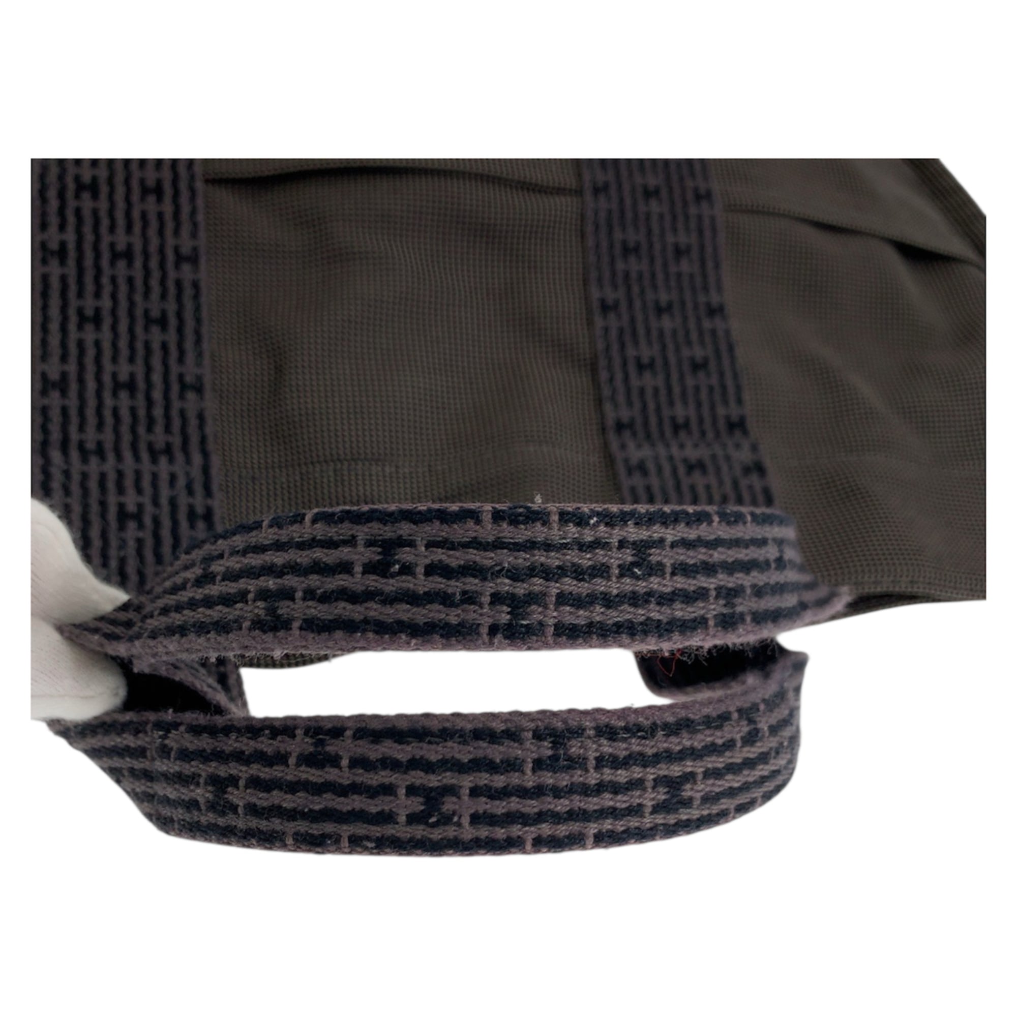 Hermes Her Line Gray Polyamide Polyester Handbag Tote Bag (Pre-Owned)