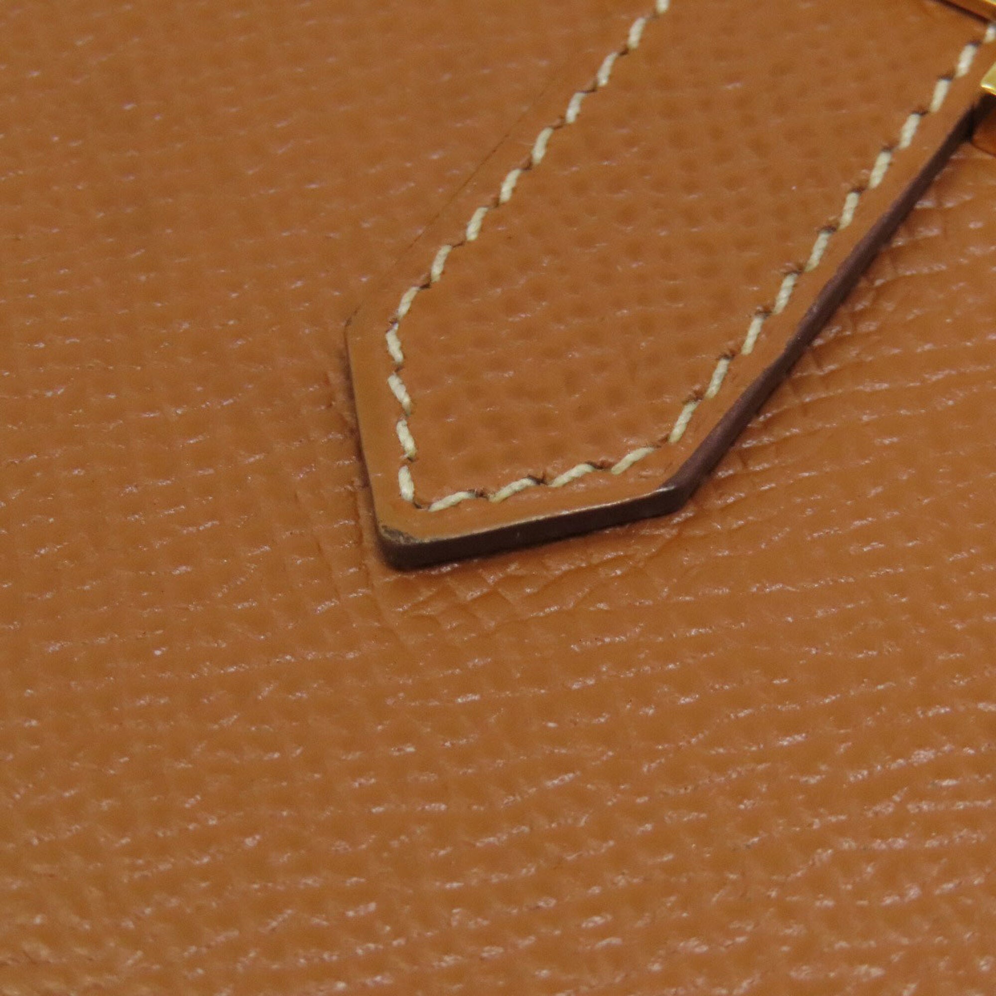 Hermes Gold Brown Epsom Leather Long Wallet (Bi-Fold) (Pre-Owned)