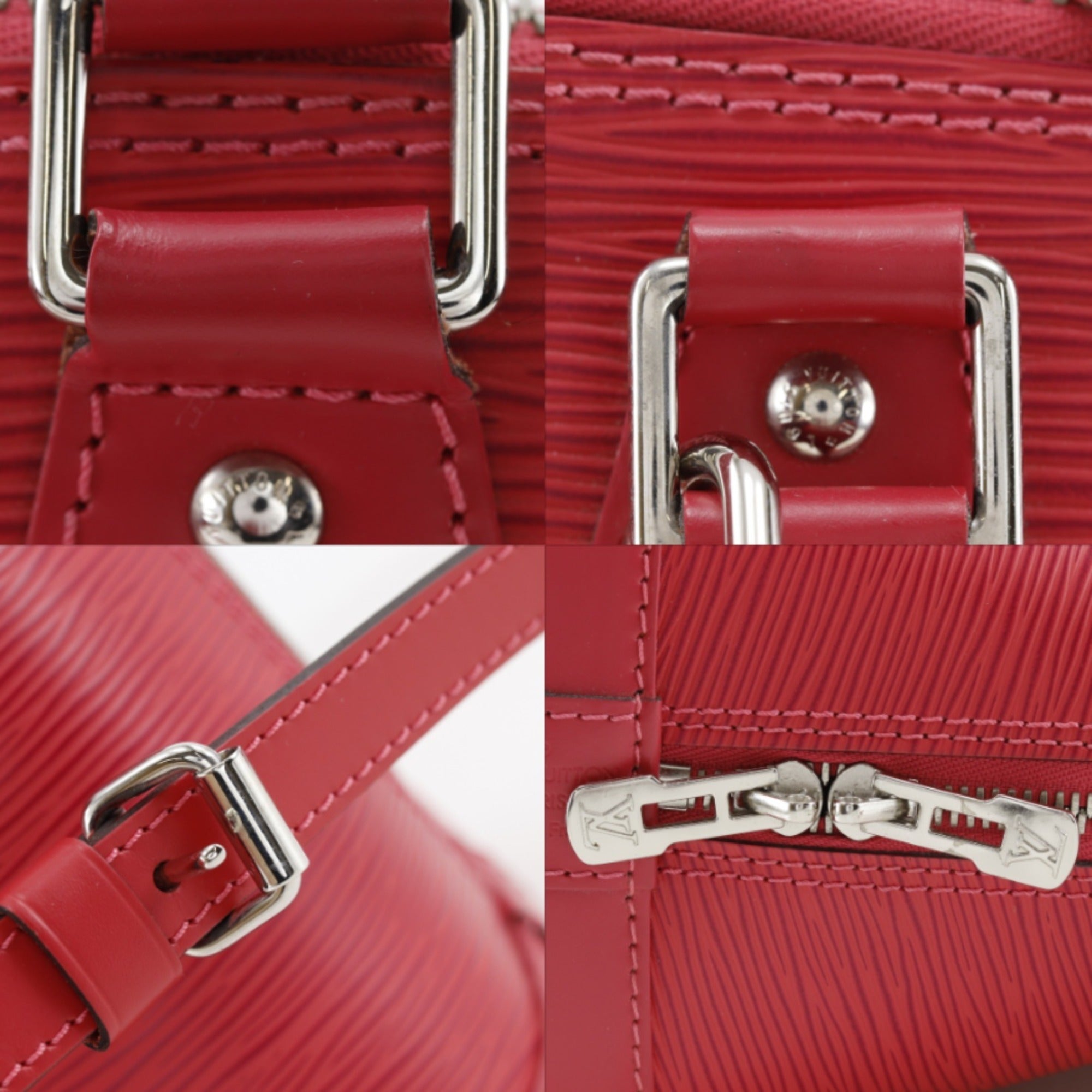 Louis Vuitton Red Color Epi Leather Handbag (Pre-Owned)