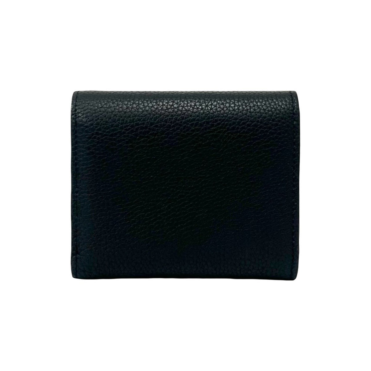Louis Vuitton Black Leather Wallet (Tri-Fold) (Pre-Owned)