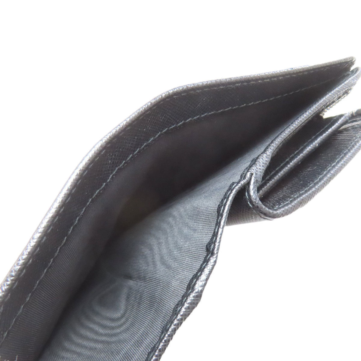 Prada Saffiano Black Leather Wallet (Bi-Fold) (Pre-Owned)