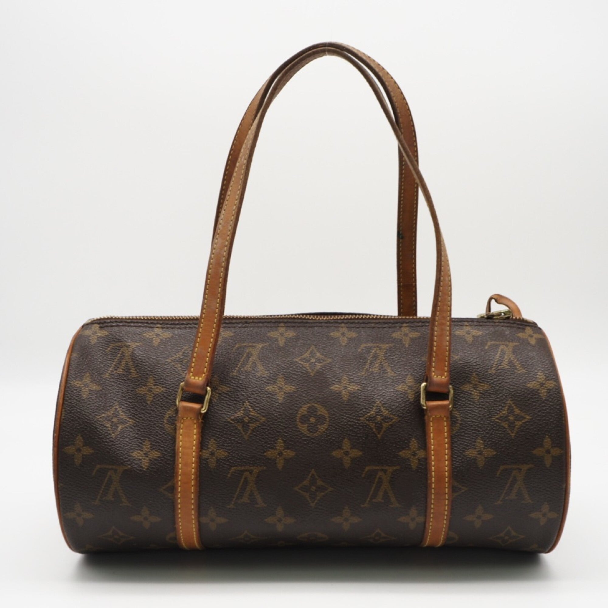 Louis Vuitton Monogram Brown Coated Canvas Leather Handbag (Pre-Owned)