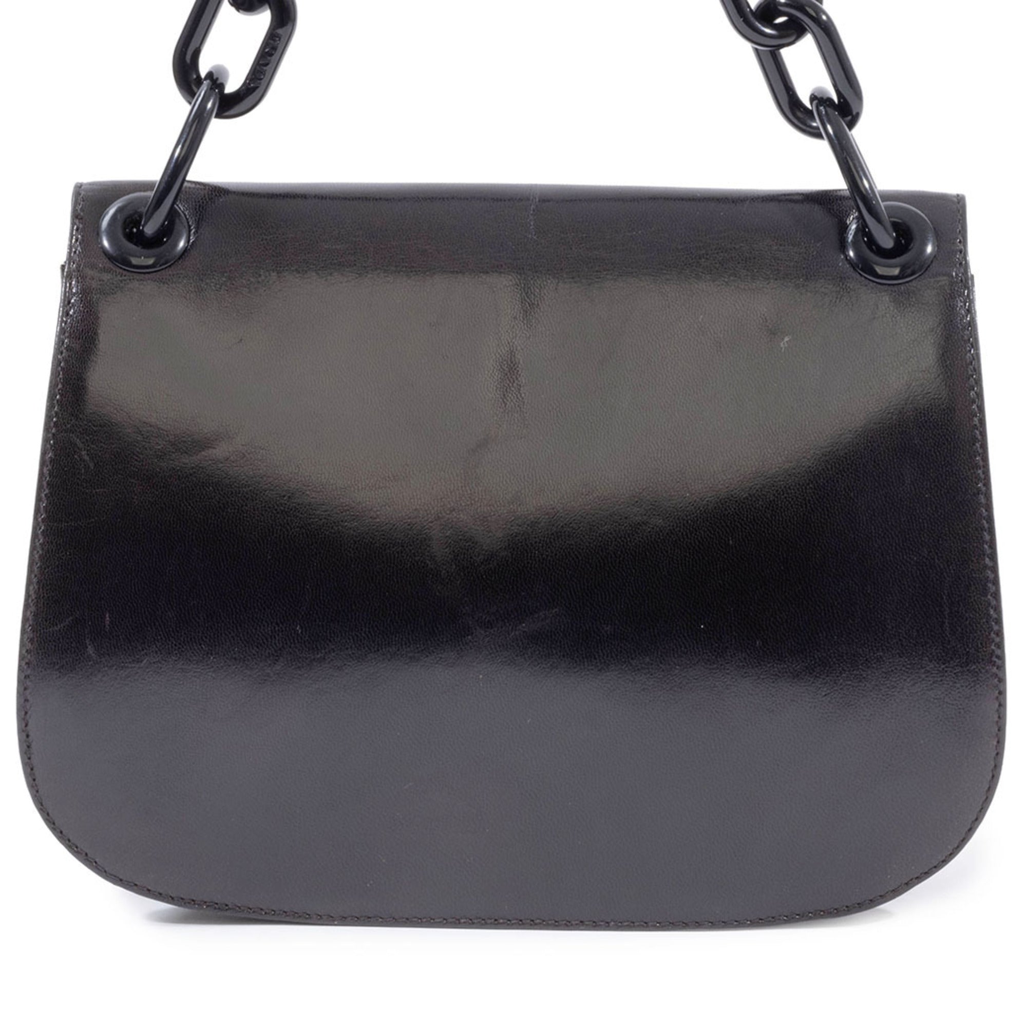 Prada Black Leather Shoulder Bag (Pre-Owned)