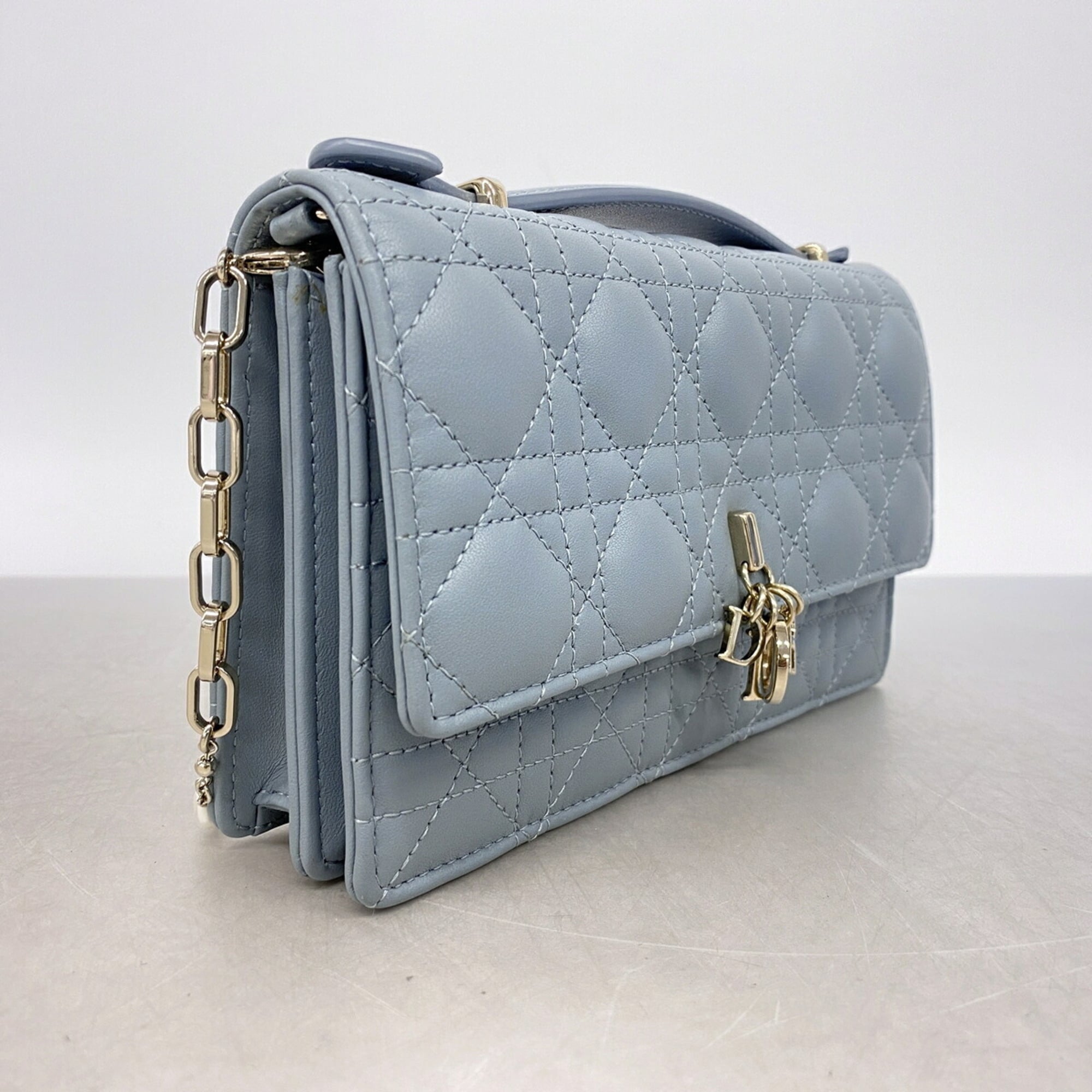 Christian Dior Blue Leather Handbag (Pre-Owned)