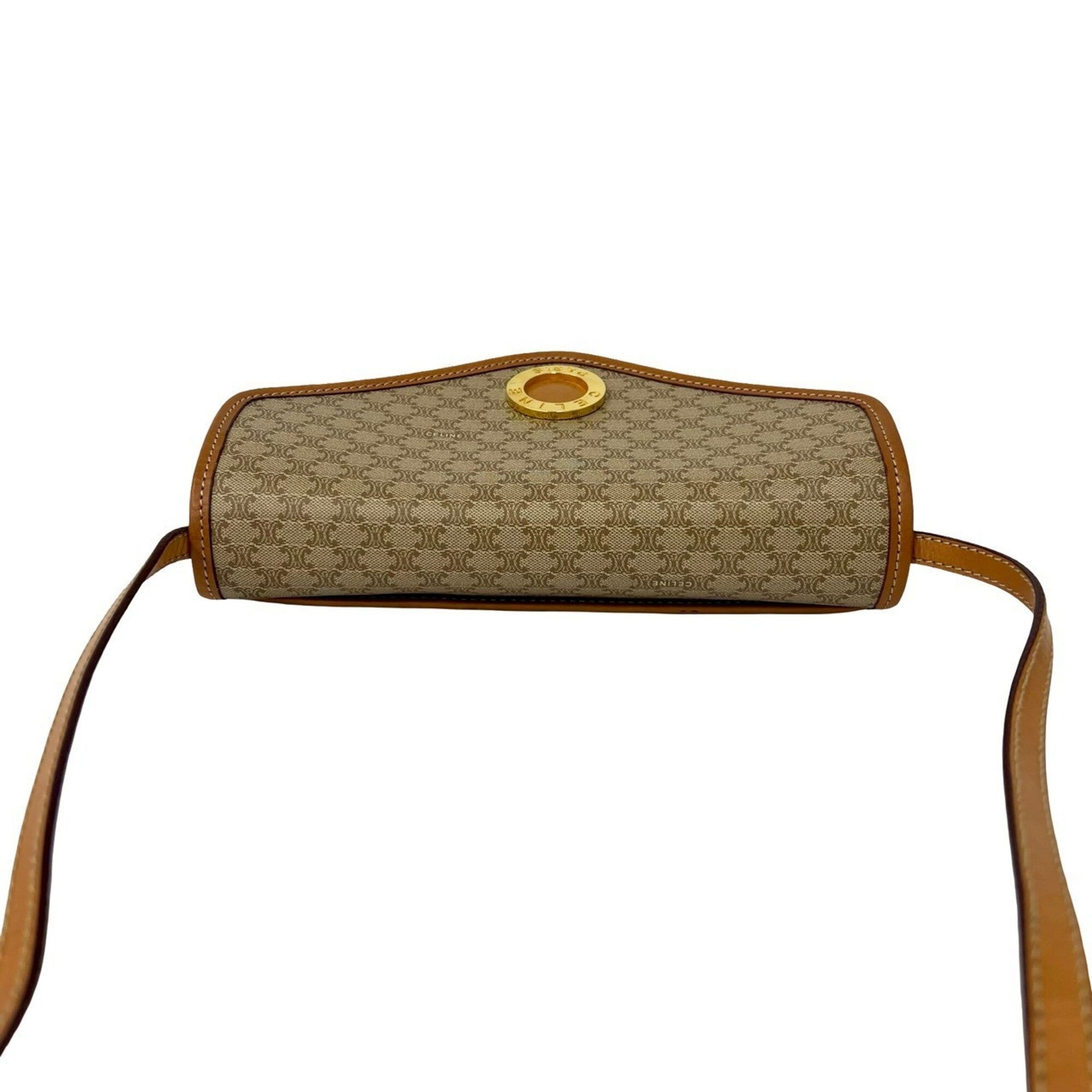 Celine Beige Brown Pvc Leather Pochette Shoulder Bag (Pre-Owned)