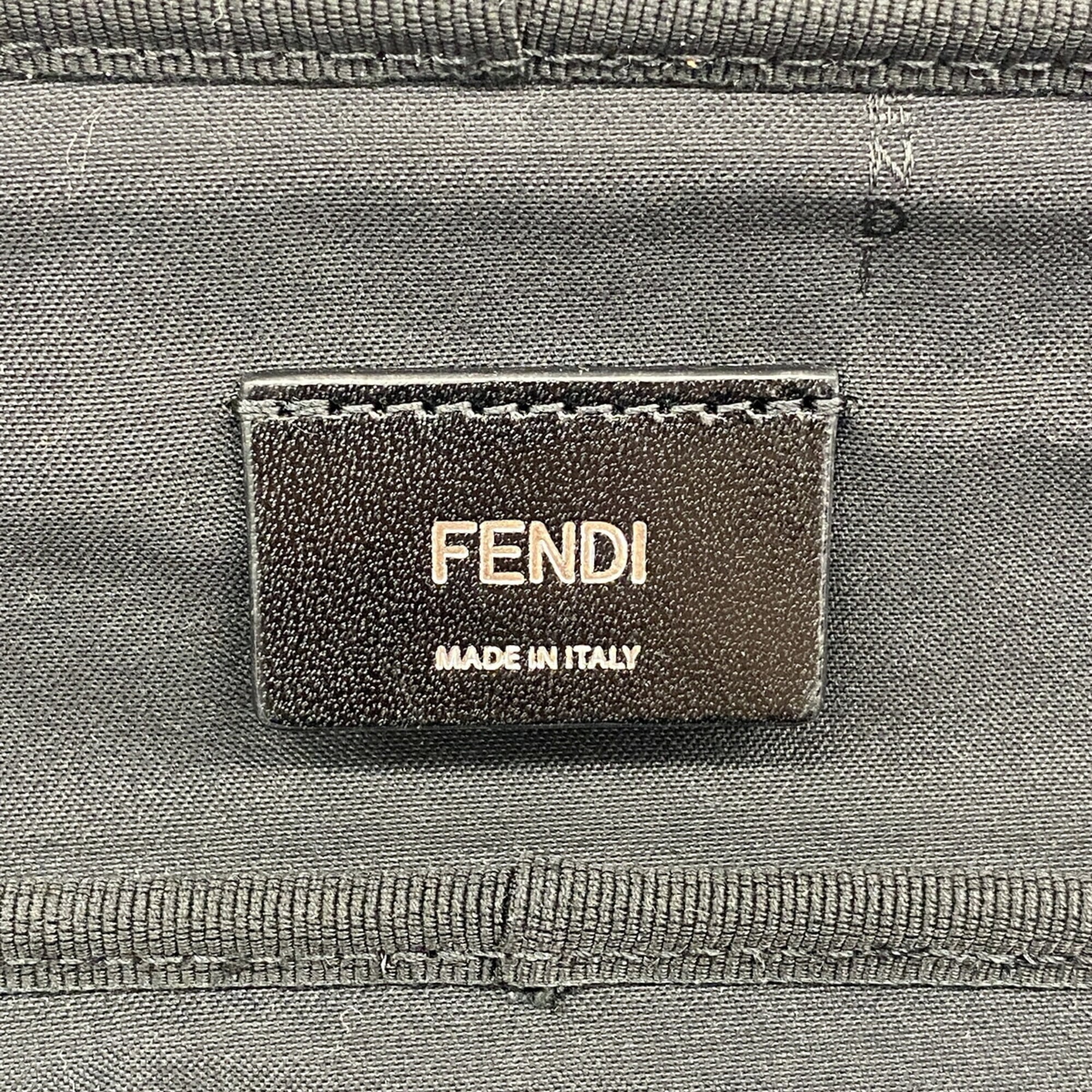 Fendi Black Gray Pvc Pouch (Pre-Owned)