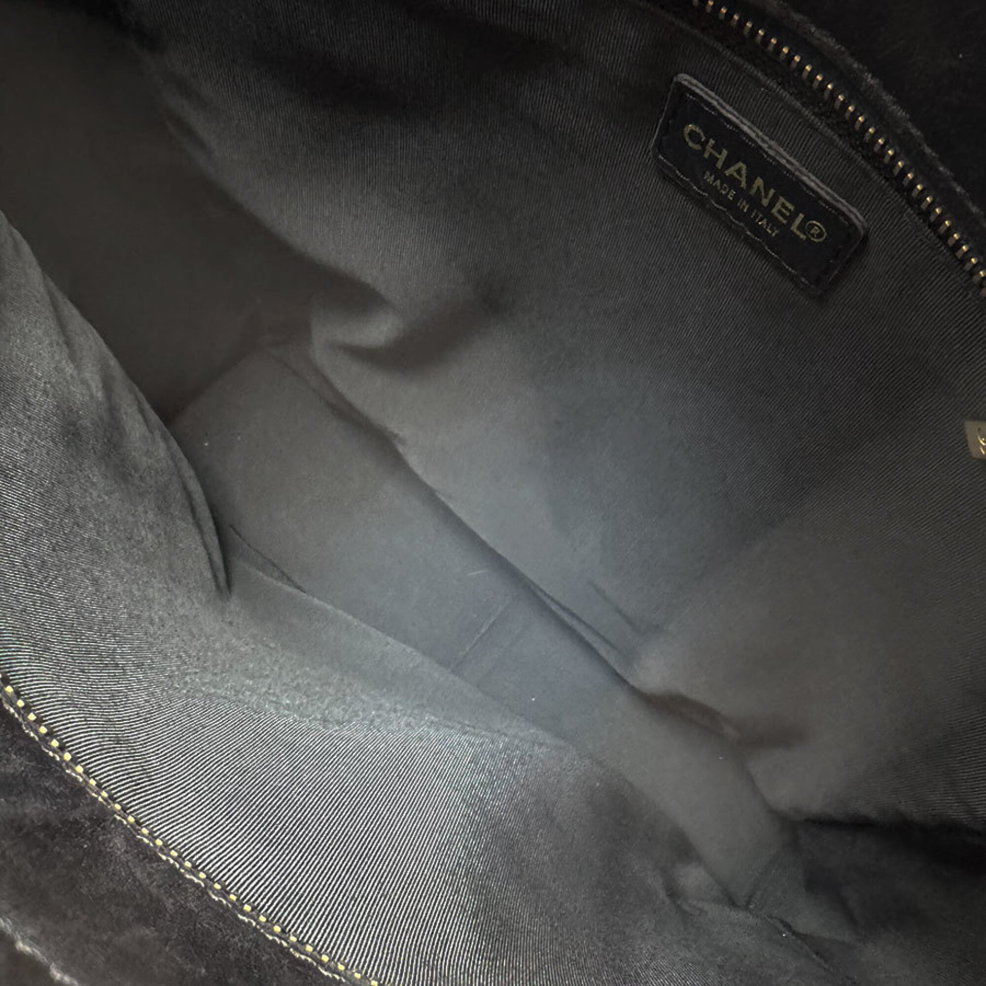 Chanel Black Leather Shoulder Bag Tote Bag (Pre-Owned)