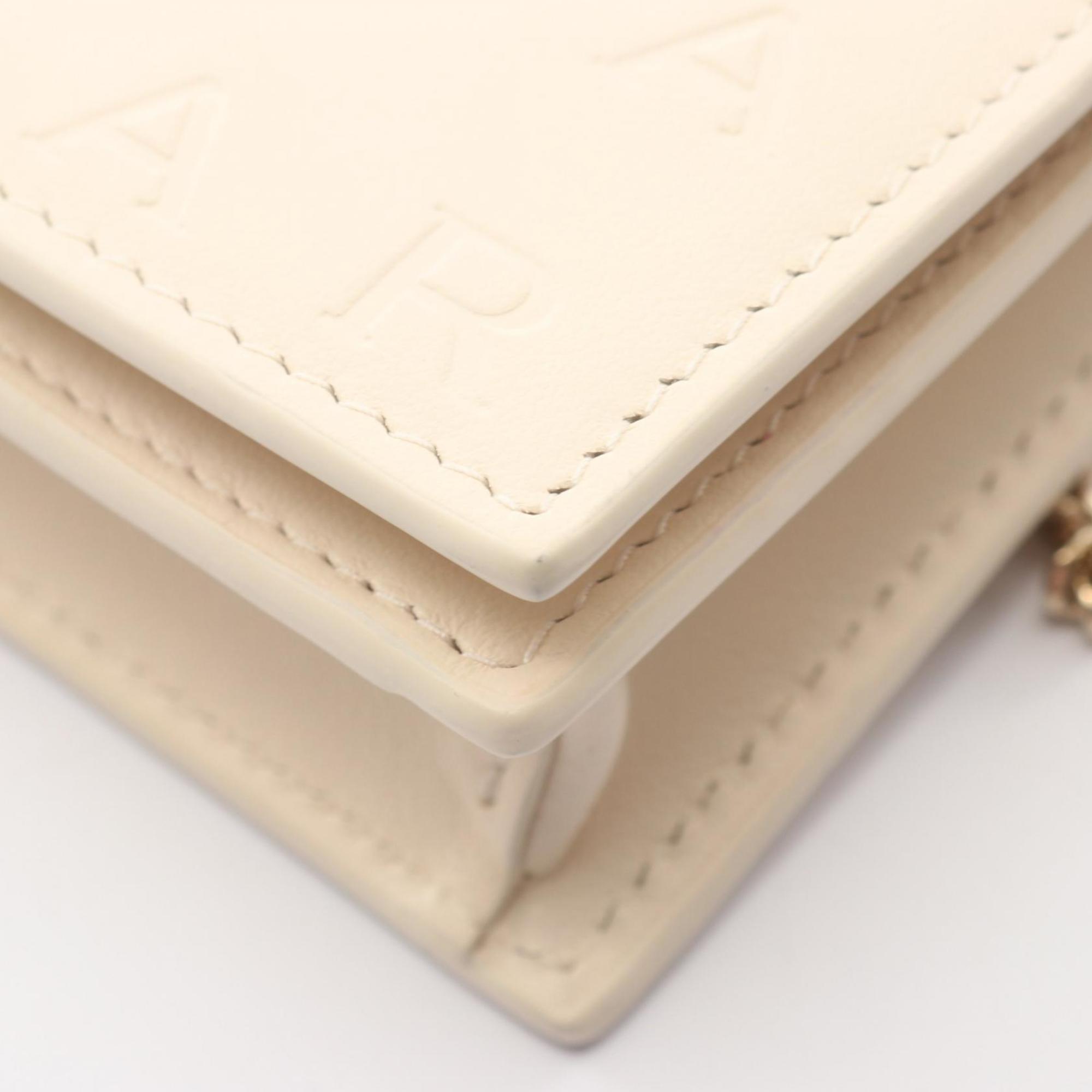 Bvlgari Ivory Leather Handbag Shoulder Bag (Pre-Owned)