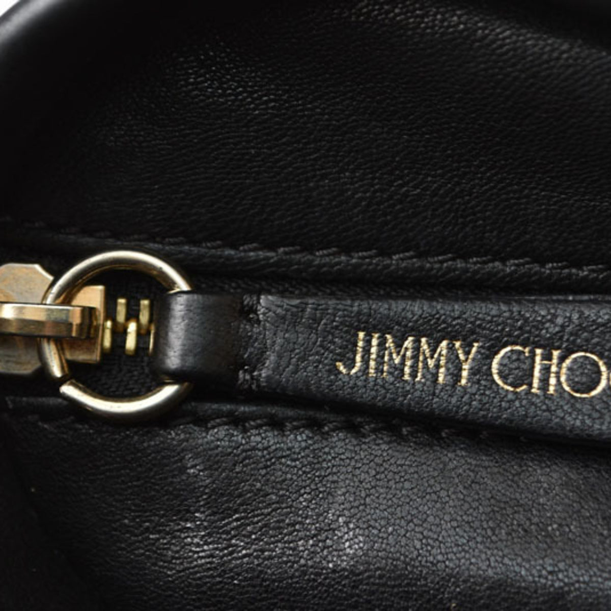 Jimmy Choo Black Leather Handbag Shoulder Bag (Pre-Owned)