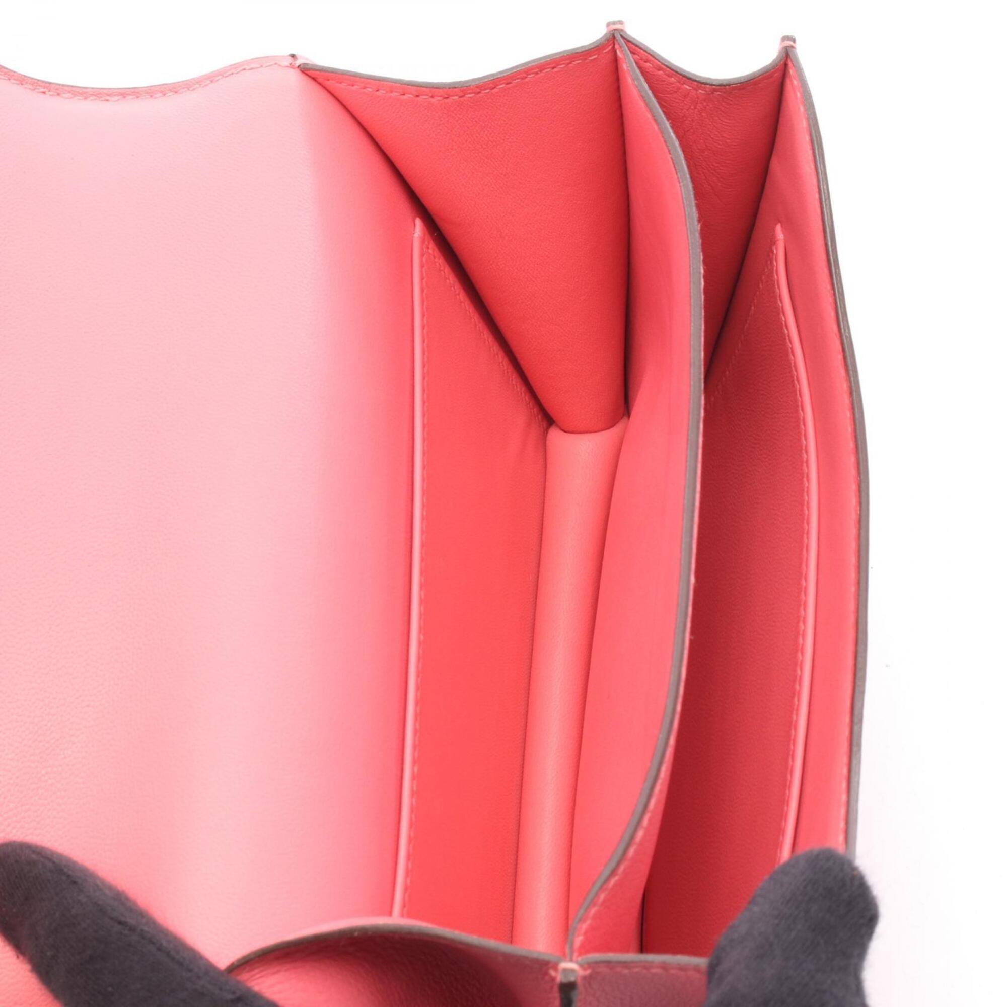 Hermes Pink Leather Handbag Shoulder Bag (Pre-Owned)