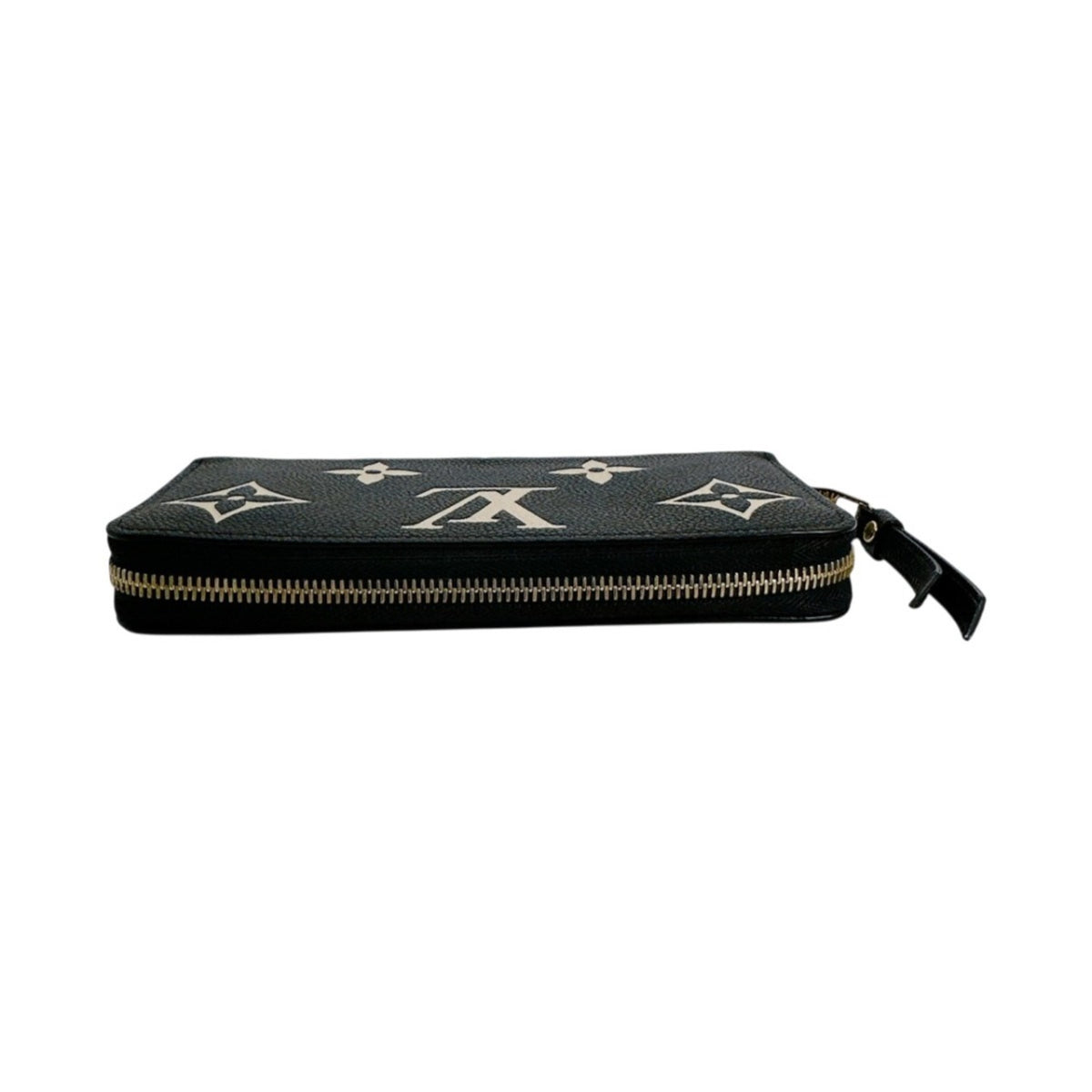 Louis Vuitton Beige Black Monogram Empreinte Long Wallet (Bi-Fold) (Pre-Owned)