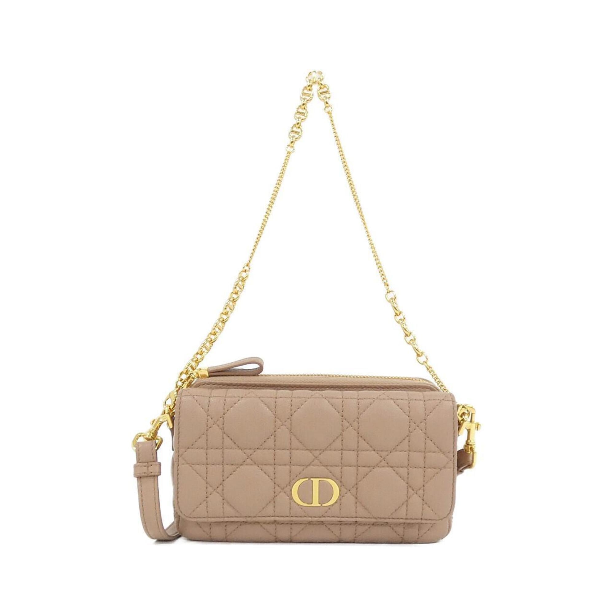 Christian Dior Pink Leather Handbag Pouch Shoulder Bag (Pre-Owned)