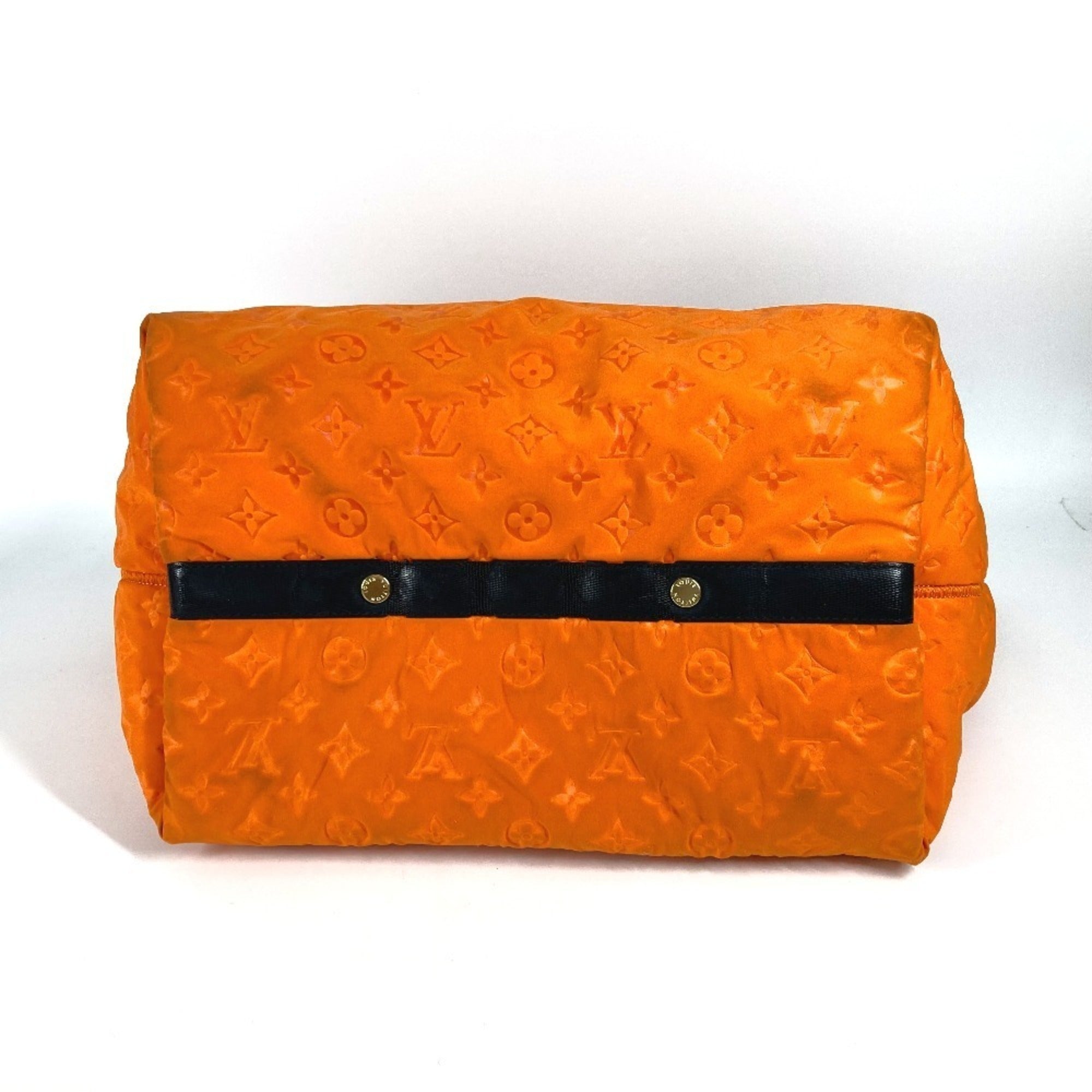 Louis Vuitton Orange Microfiber Shoulder Bag Tote Bag (Pre-Owned)