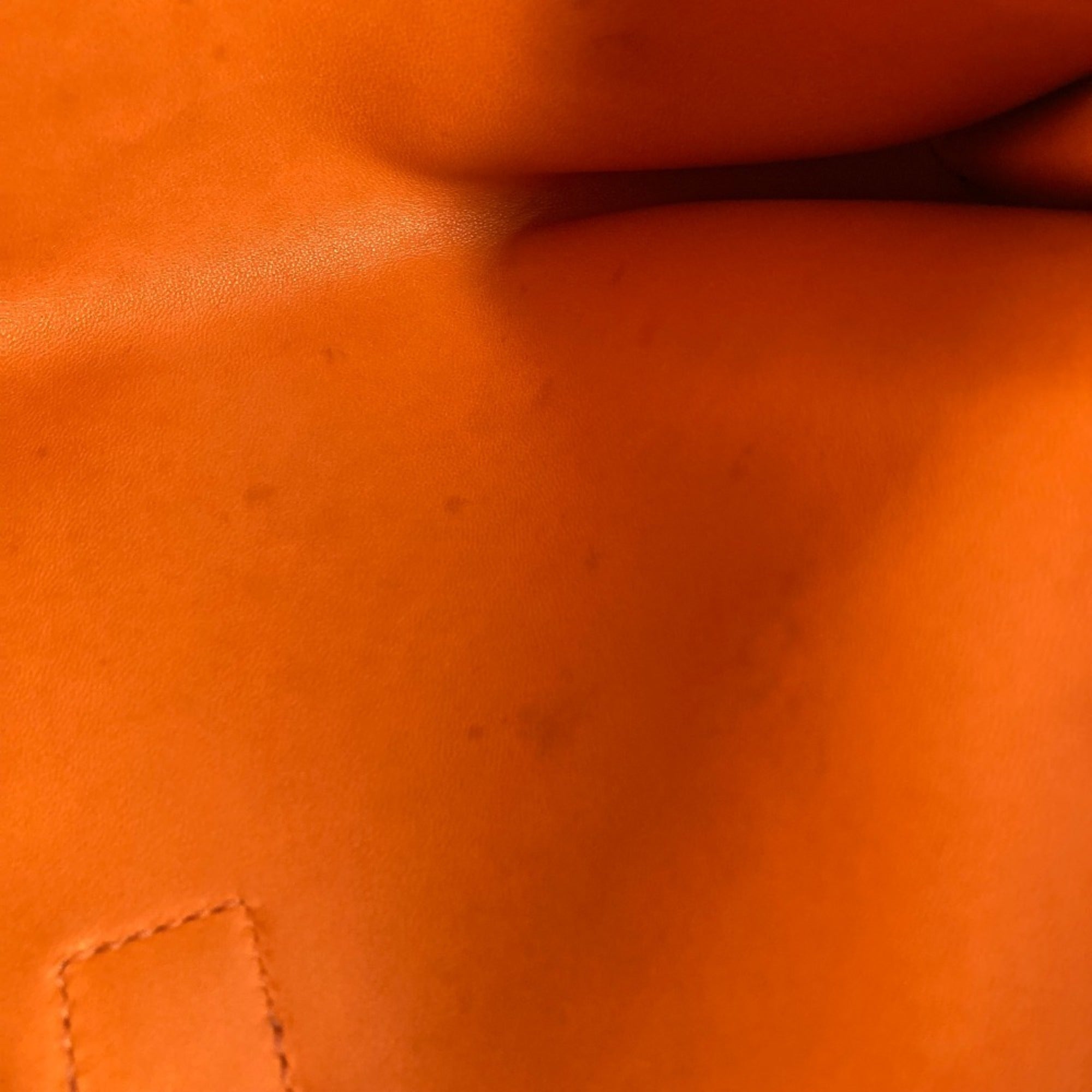 Hermes Jige Orange Epsom Leather Clutch Bag (Pre-Owned)