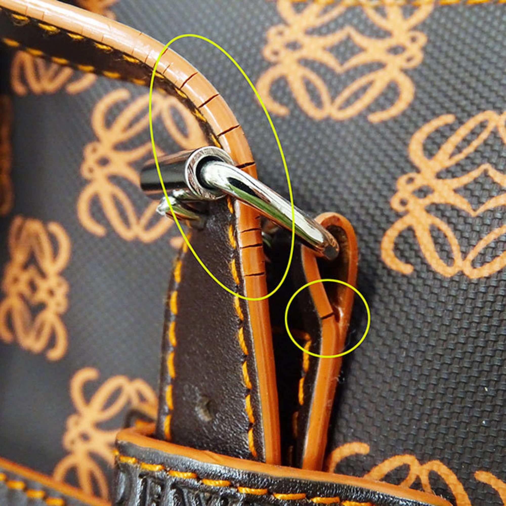 Loewe Brown Orange Pvc Tote Bag (Pre-Owned)