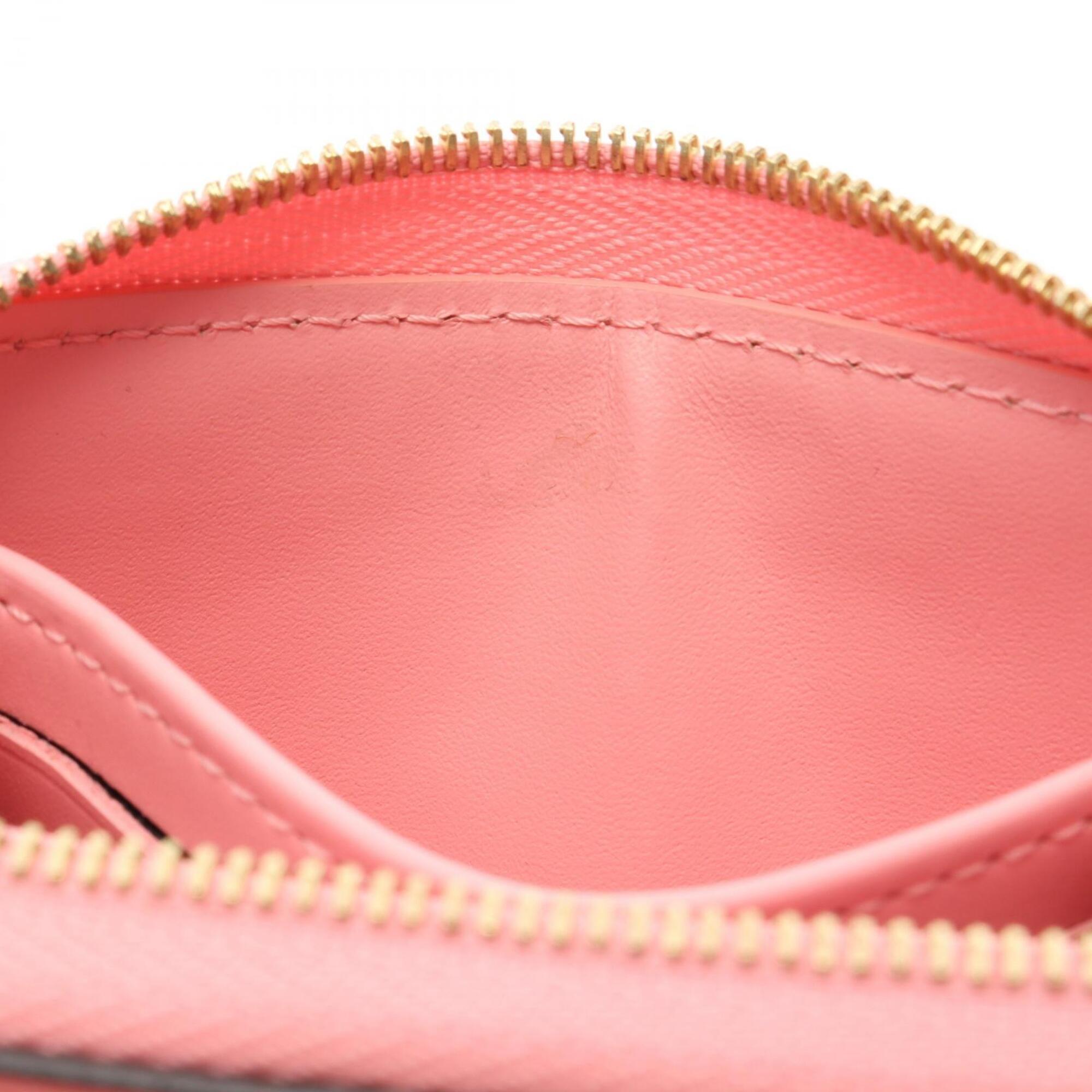 Louis Vuitton Orange Pink Leather Coin Purse/Coin Case (Pre-Owned)