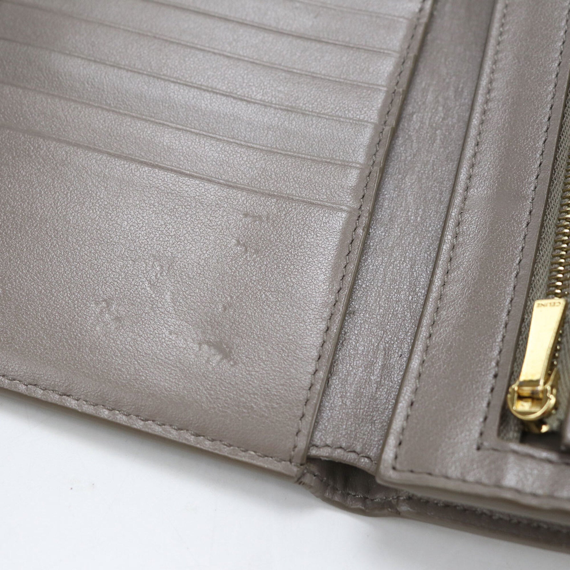 Celine Gray Leather Wallet (Bi-Fold) (Pre-Owned)