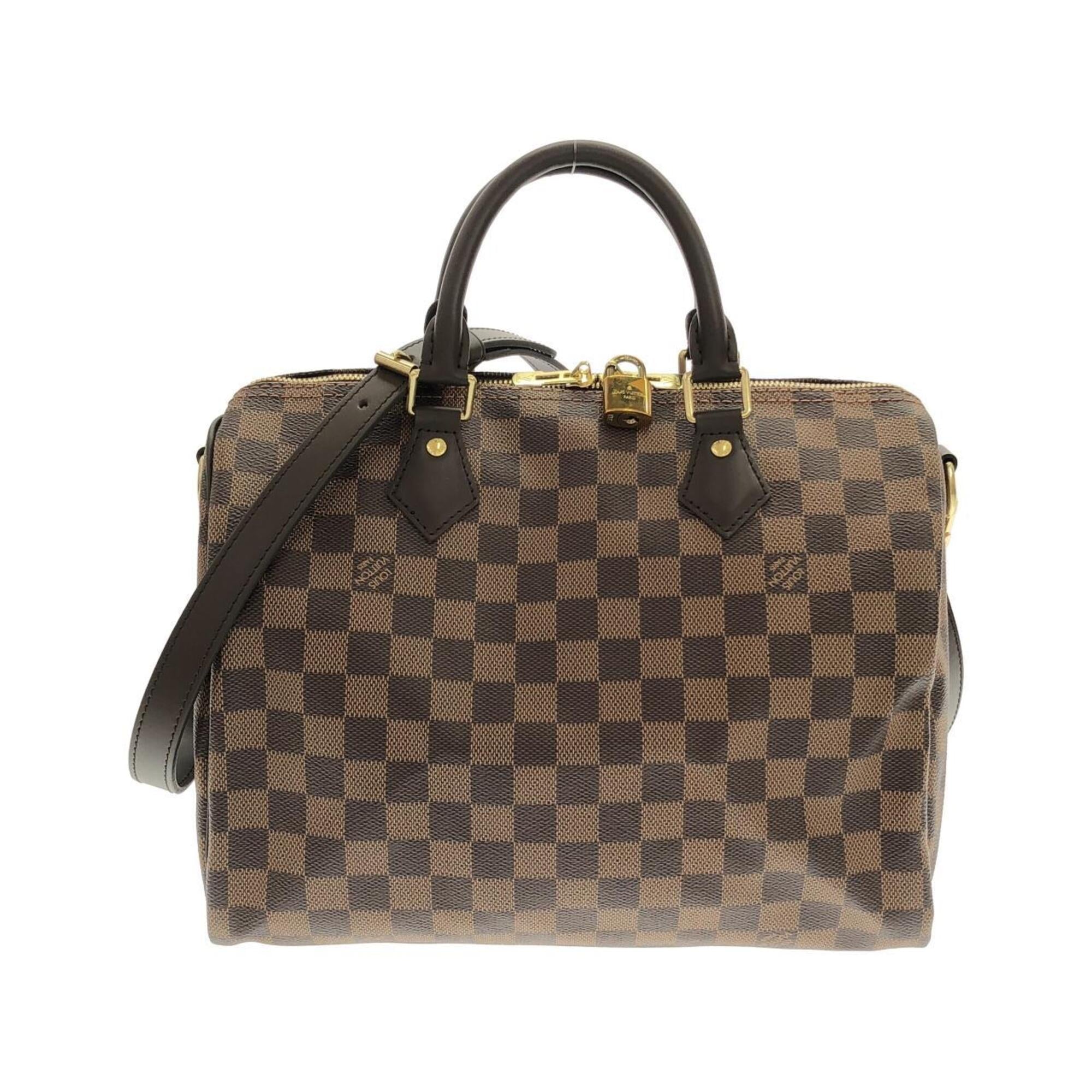 Louis Vuitton Damier Canvas Ebene Coated Canvas Boston Bag (Pre-Owned)
