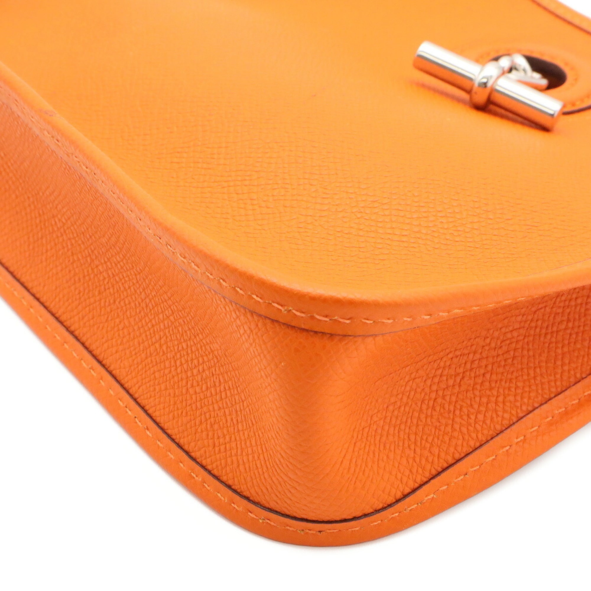 Hermes Orange Epsom Leather Pochette Shoulder Bag (Pre-Owned)