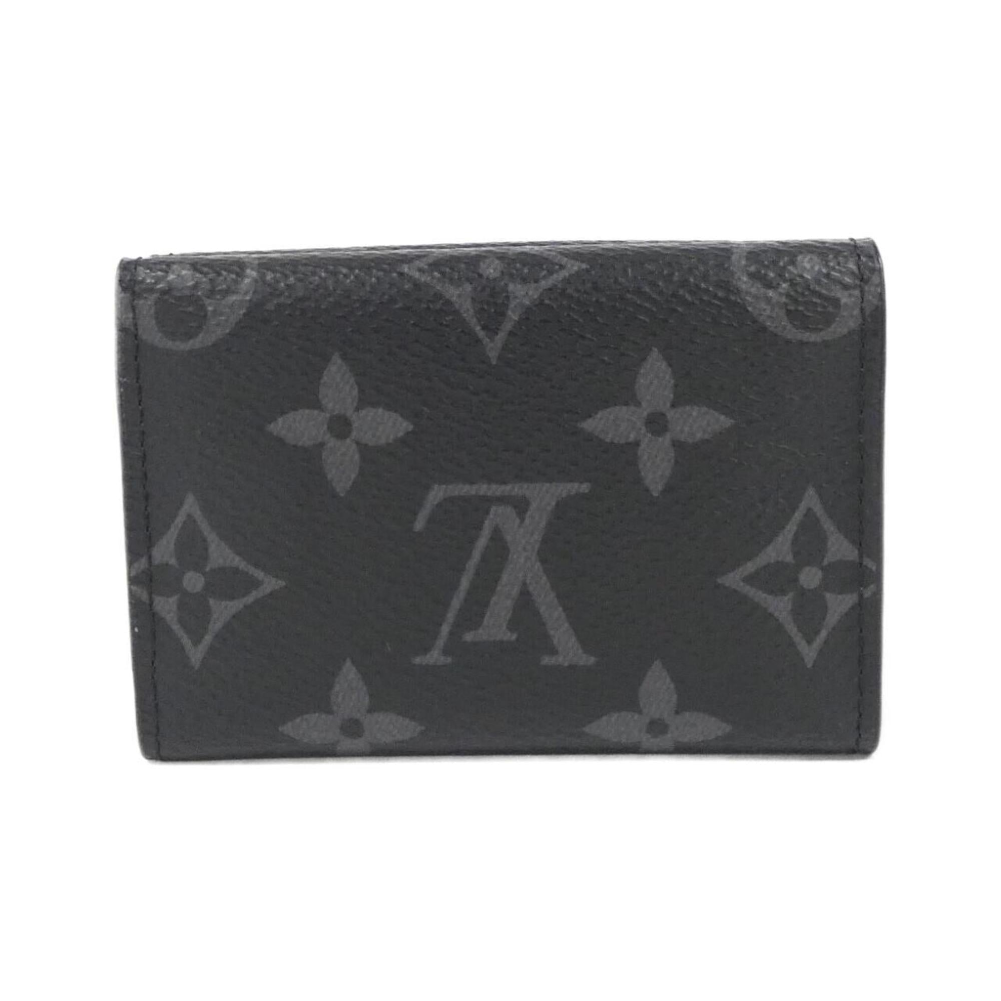Louis Vuitton Black Coated Canvas Wallet (Bi-Fold) (Pre-Owned)