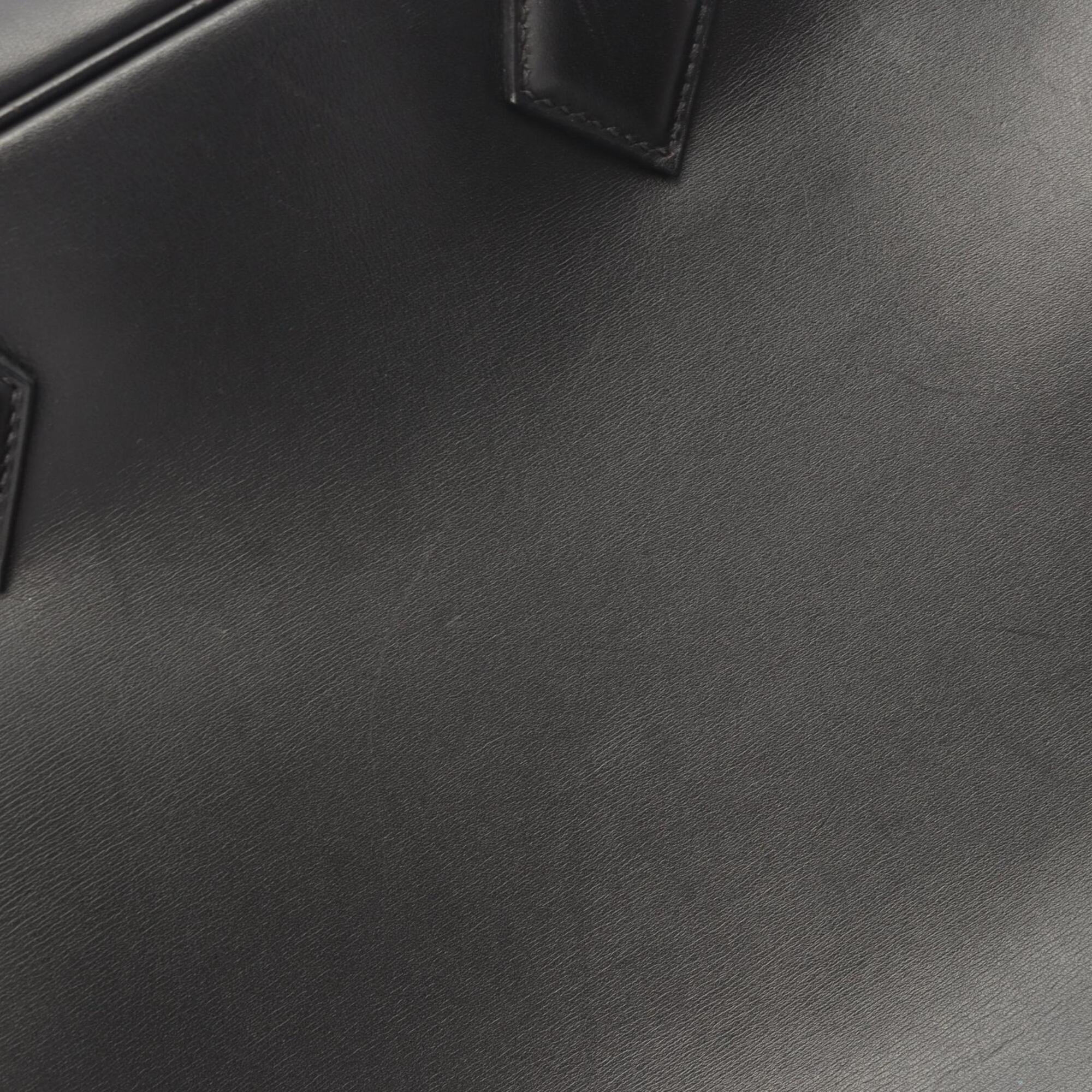 Hermes Black Leather Handbag (Pre-Owned)