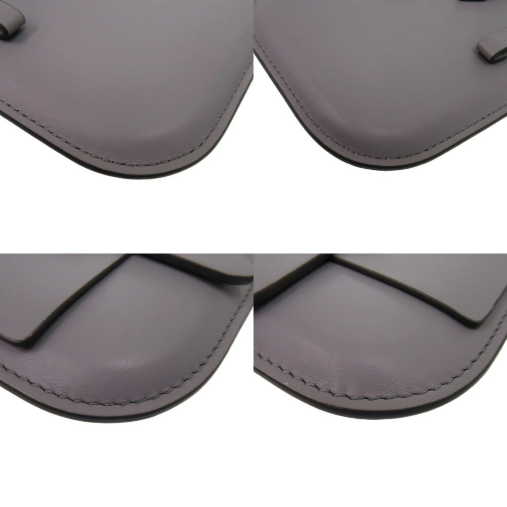 Burberry Gray Leather Fanny Pack Pouch (Pre-Owned)