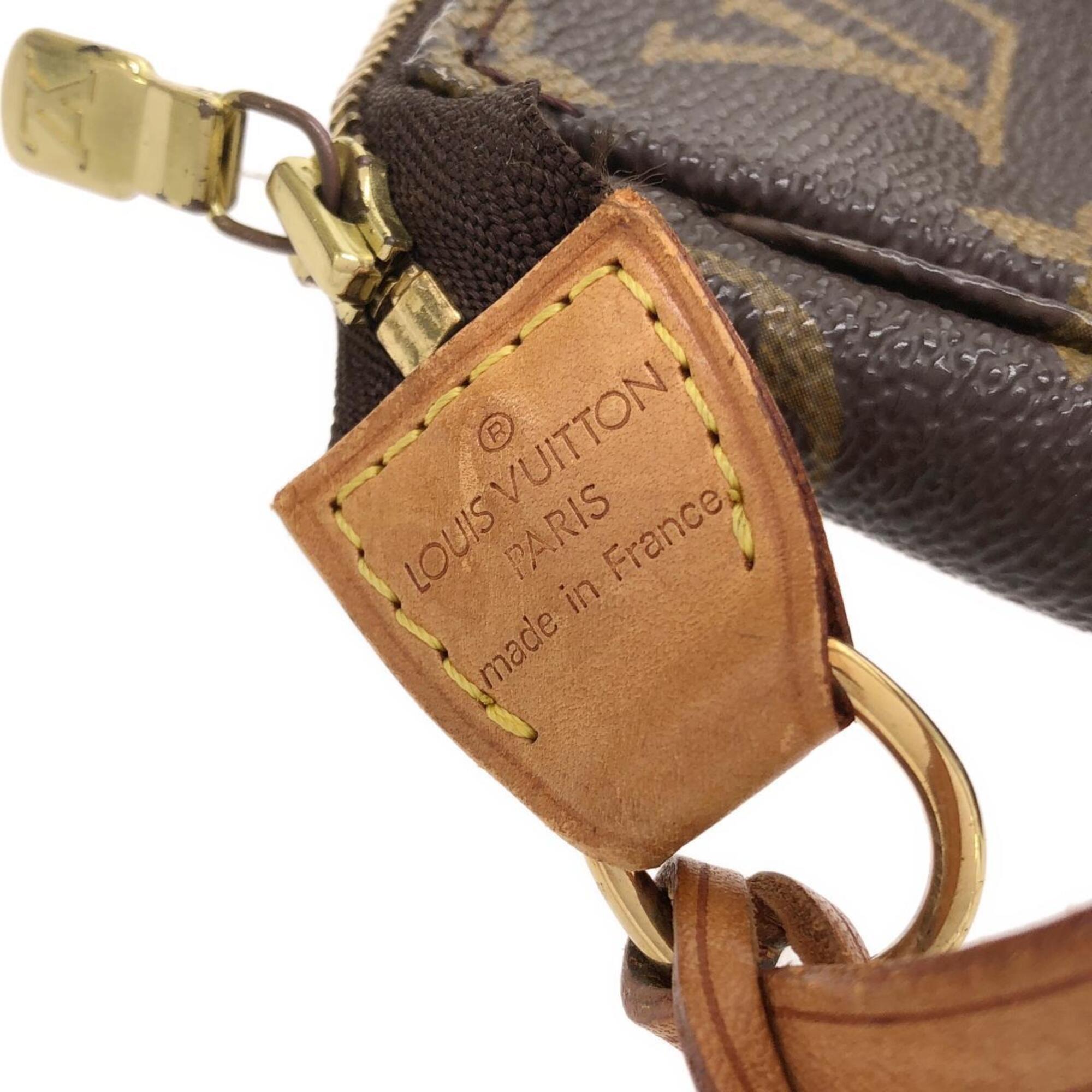 Louis Vuitton Marron Coated Canvas Pochette Pouch (Pre-Owned)